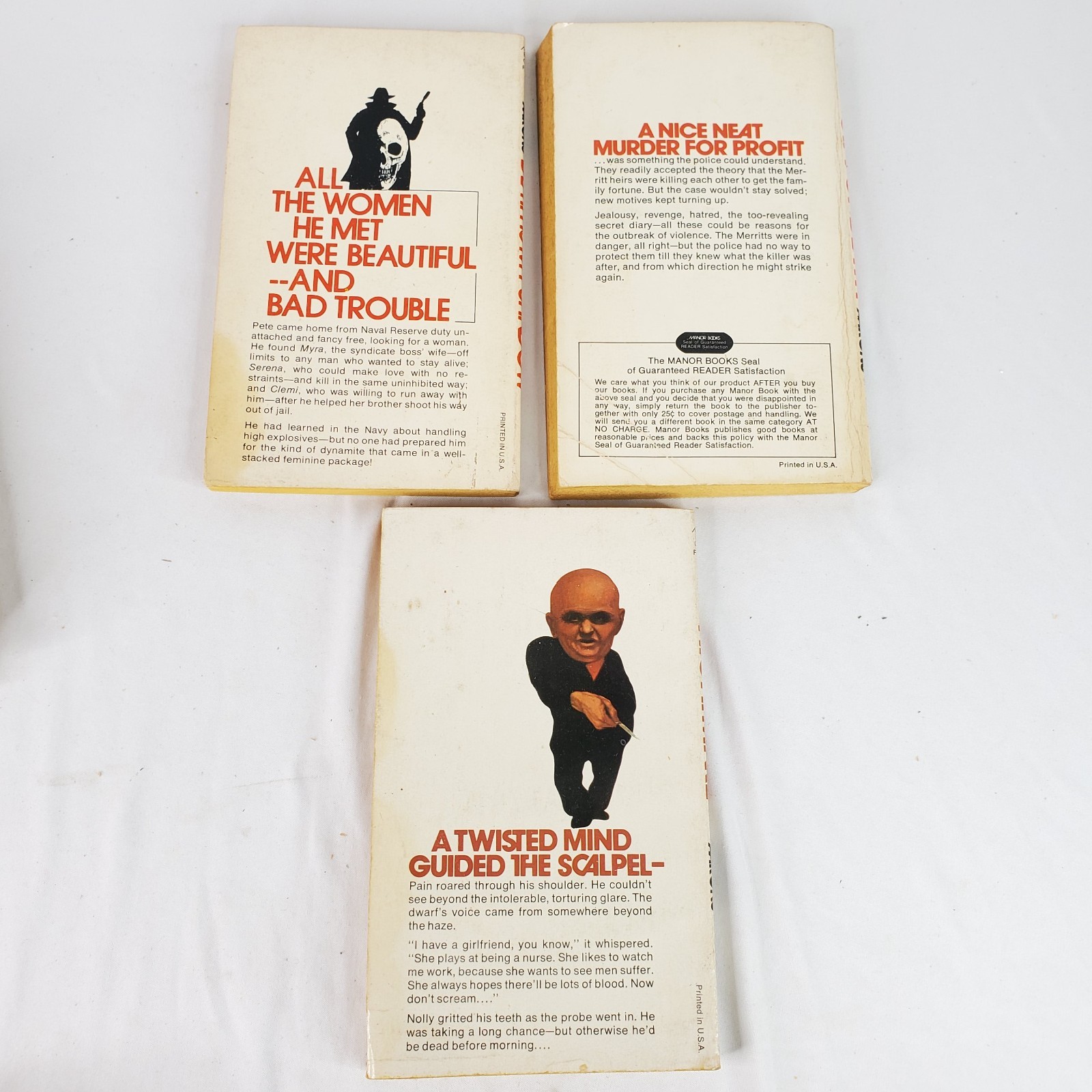 Lot of 9 Edward S Aarons Paperback Books Vintage 1970s Suspense Thriller Mystery
