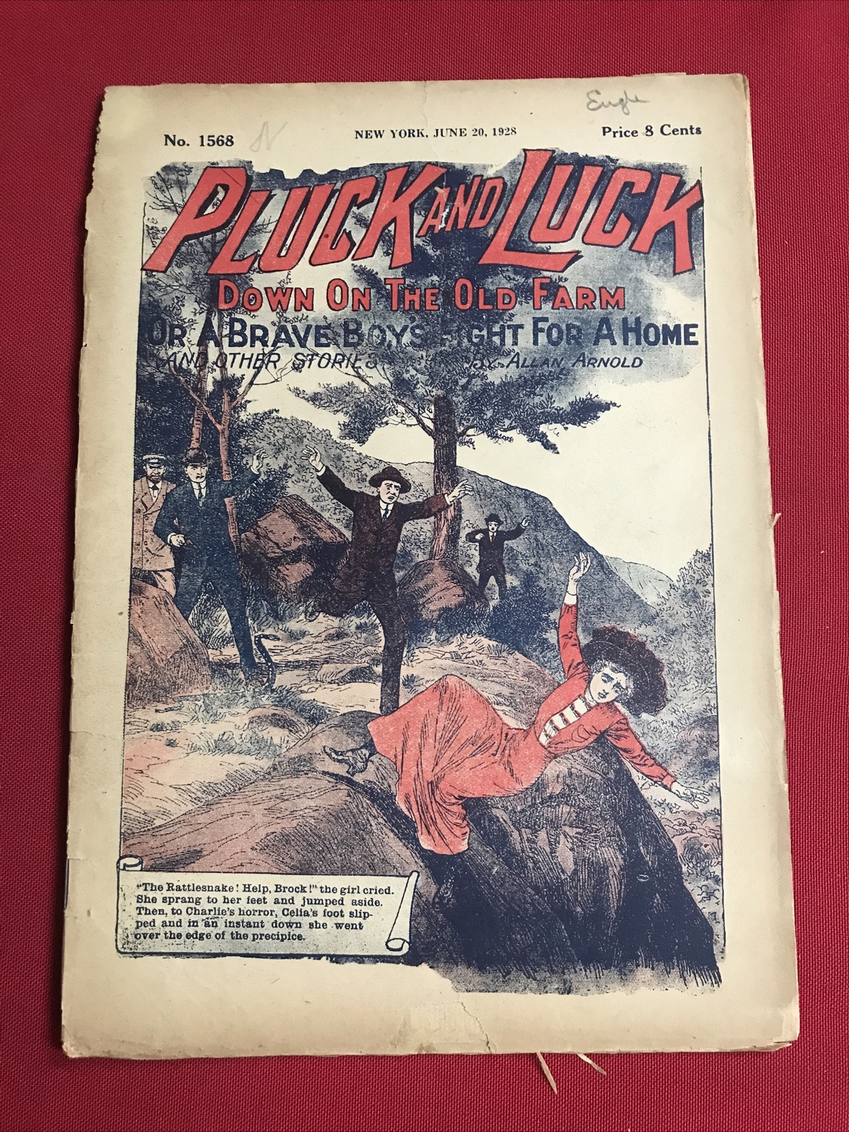 Dime Novel Pluck And Luck # 1568 June 20, 1928