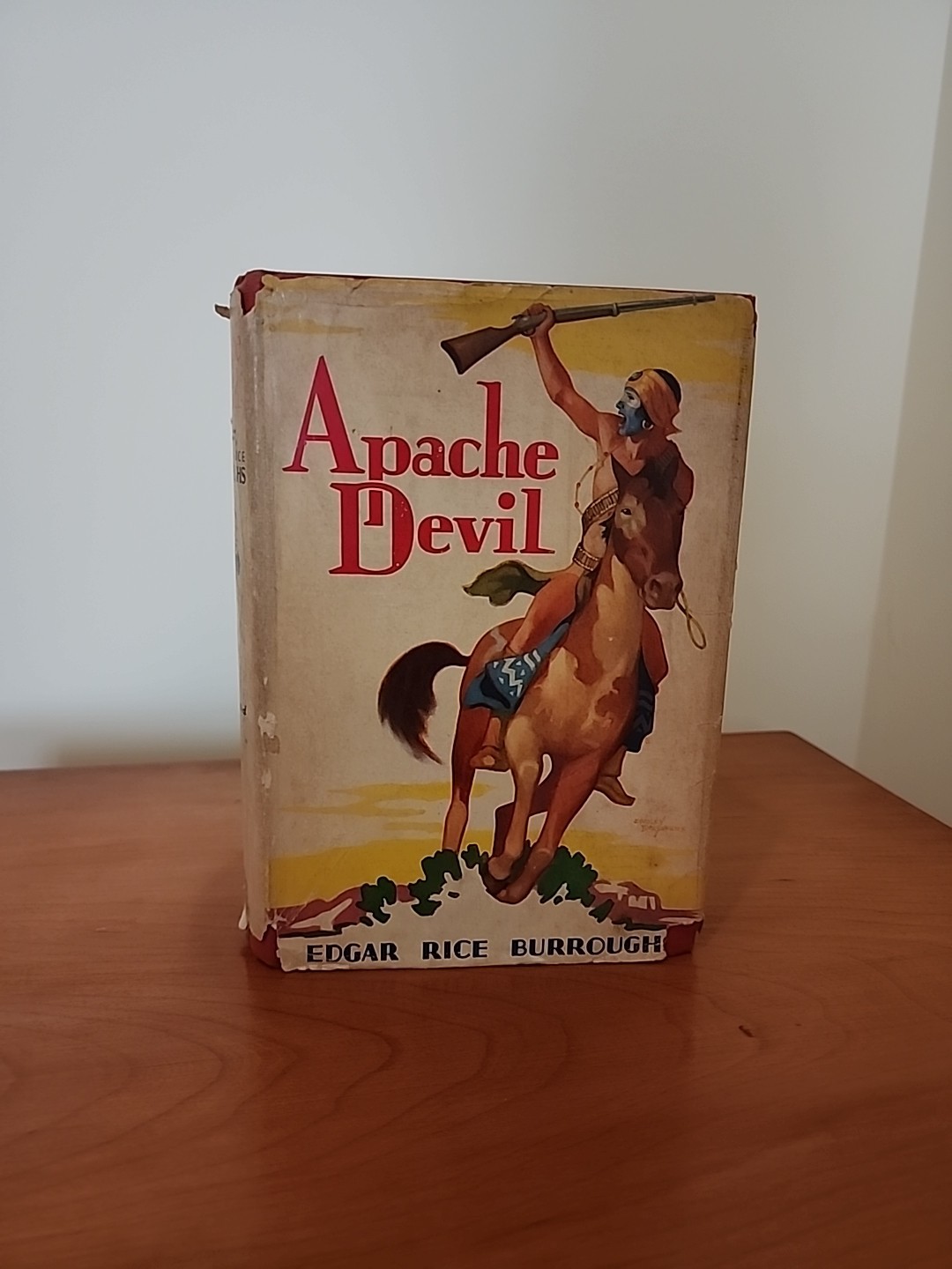 Apache Devil By Edgar Rice Burroughs, 1933 First Edition W/DJ, Glossy Internals!