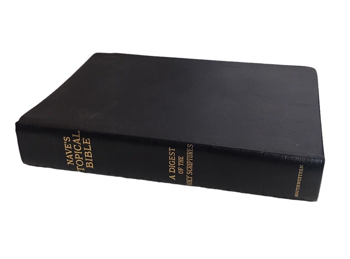 Naves Topical Bible 1962 Thumb Index Holy Scriptures Vintage Southwestern Black