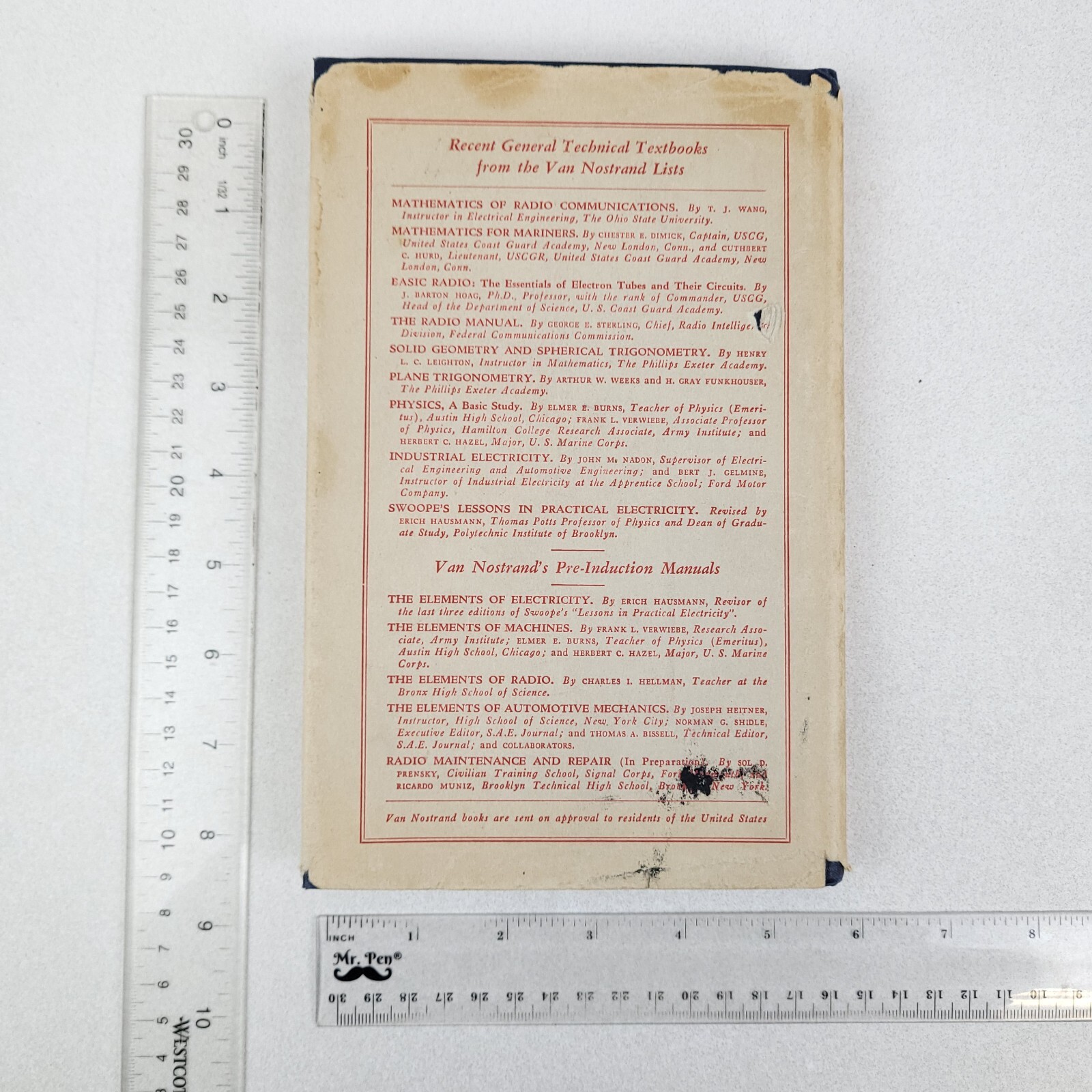 Mathematics for Mariners Dimick and Hurd 1943 Coast Guard Hardcover