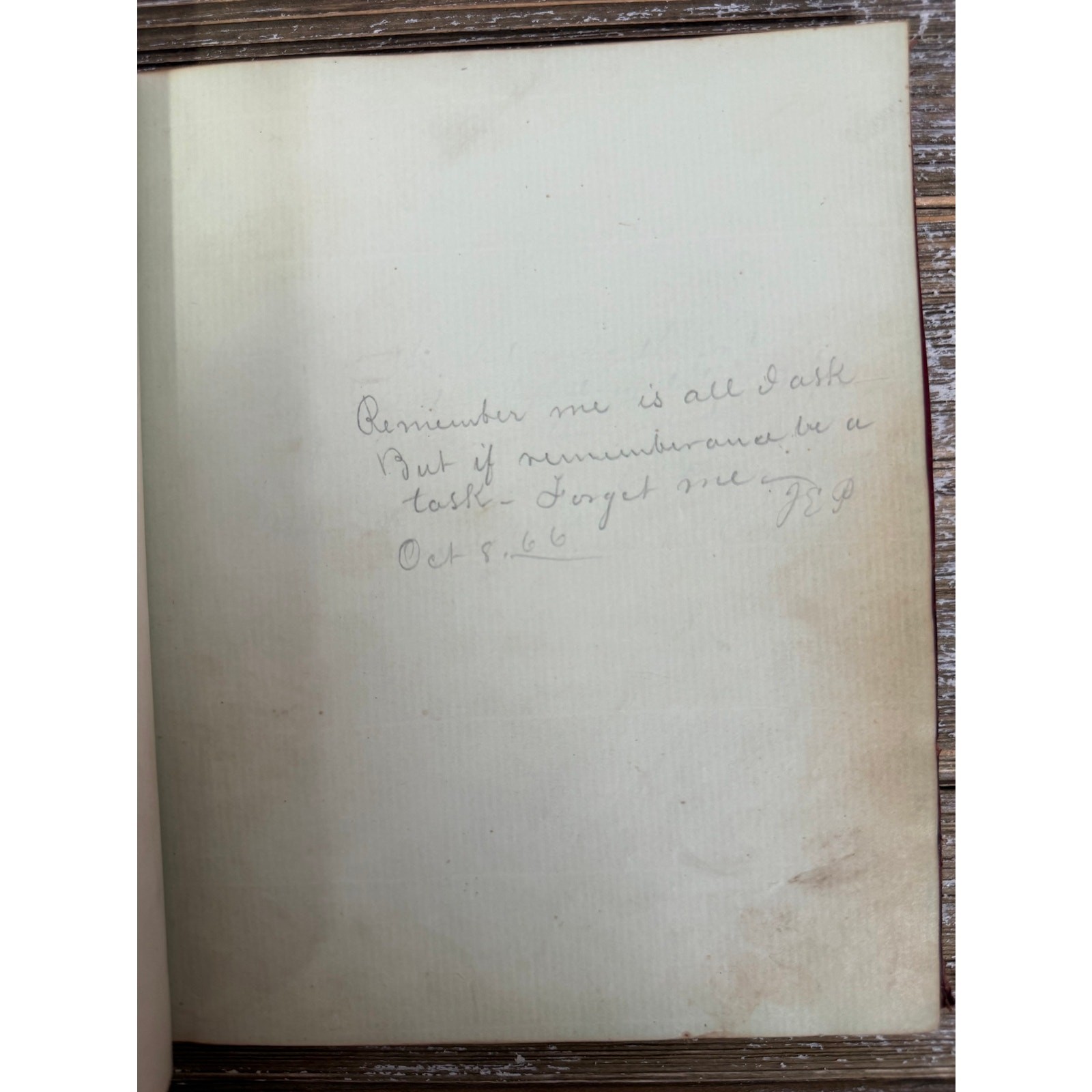 Antique Civil War Era 1860s Love’s Offering Friendship Album Handwritten Notes