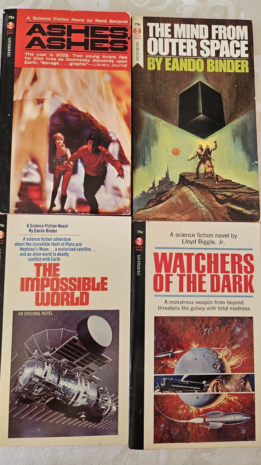 Lot 4~Ashes, Ashes~Watchers of the Dark~Mind From Outer Space~Impos~Curtis Books