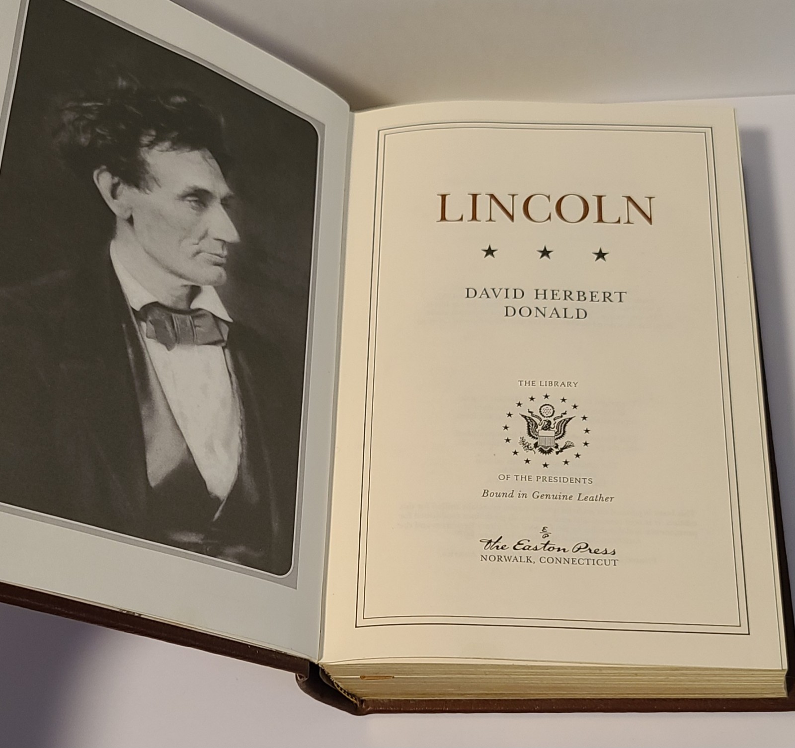 Easton Press Lincoln by David Herbert Donald Leather Illustrated Hardcover 1996