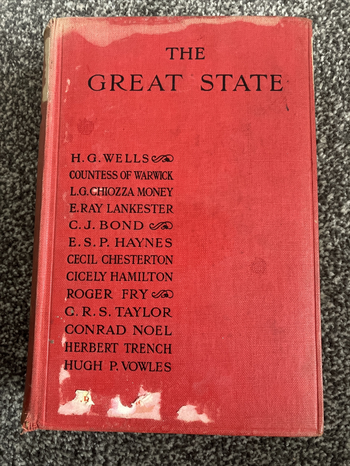 The Great State Essays In Construction H. G. Wells 1912 Harpers