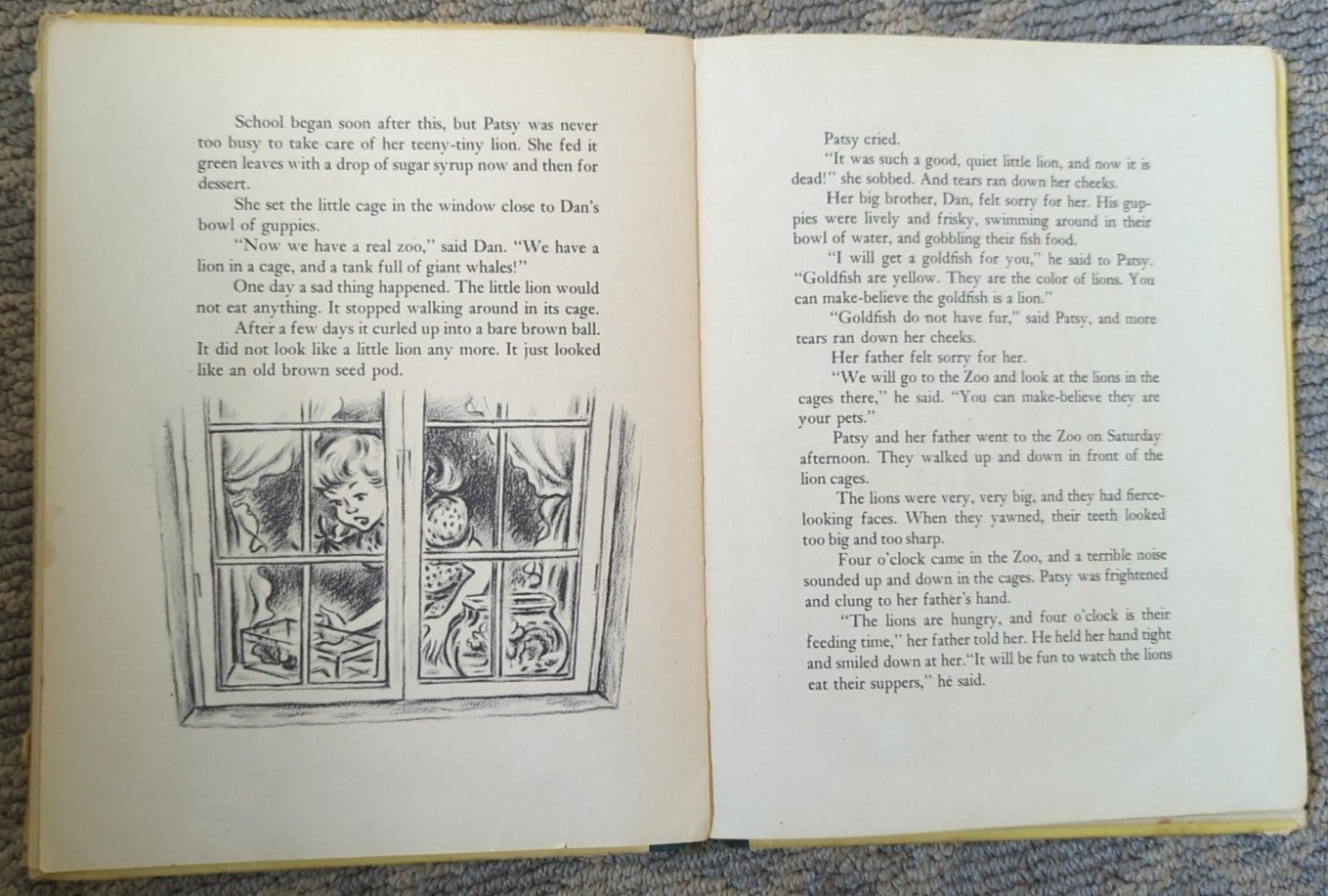 A Lion For Patsy 1947 Miriam Mason Illus. Vera Neville