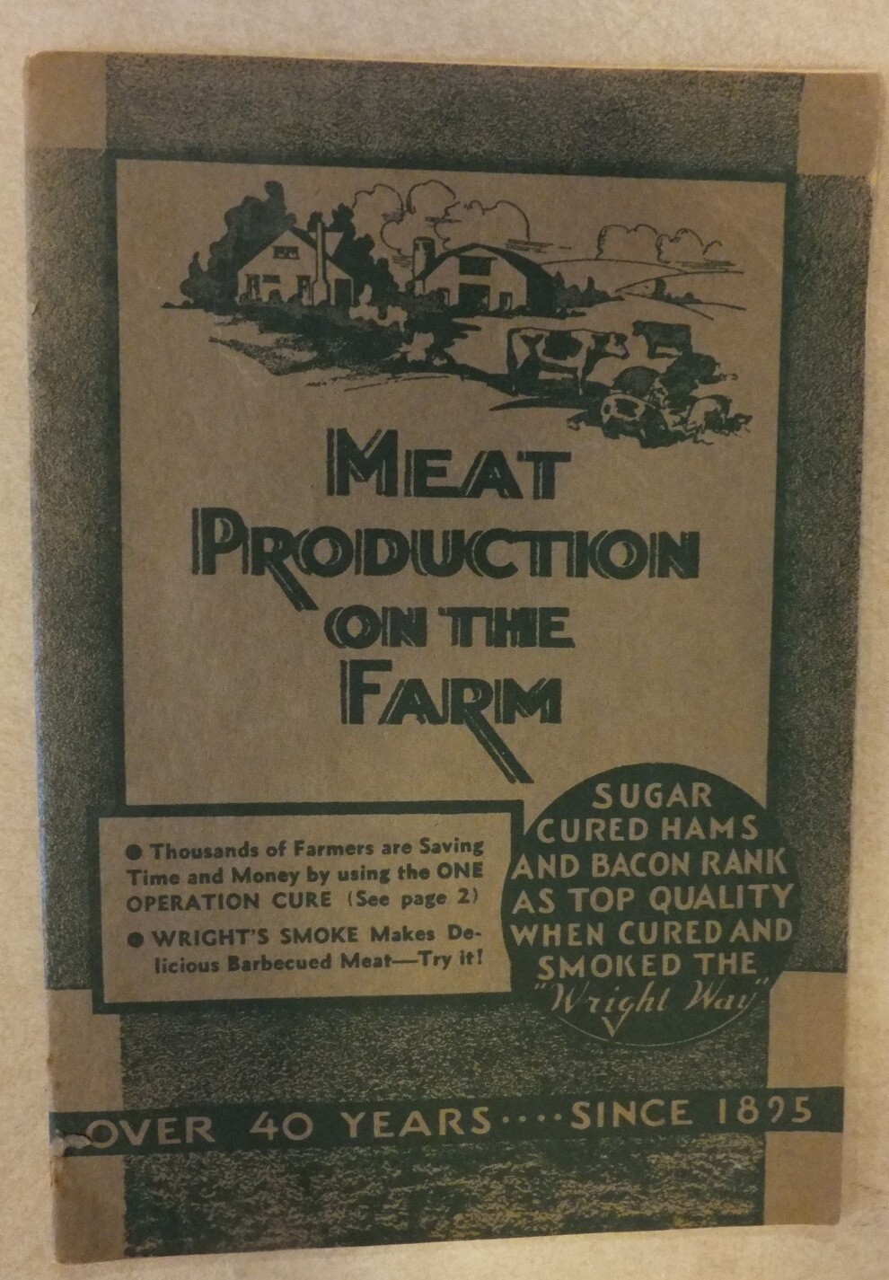 MEAT PRODUCTION ON THE FARM BY E. H. WRIGHT CO. LTD. KANSAS CITY MO PB
