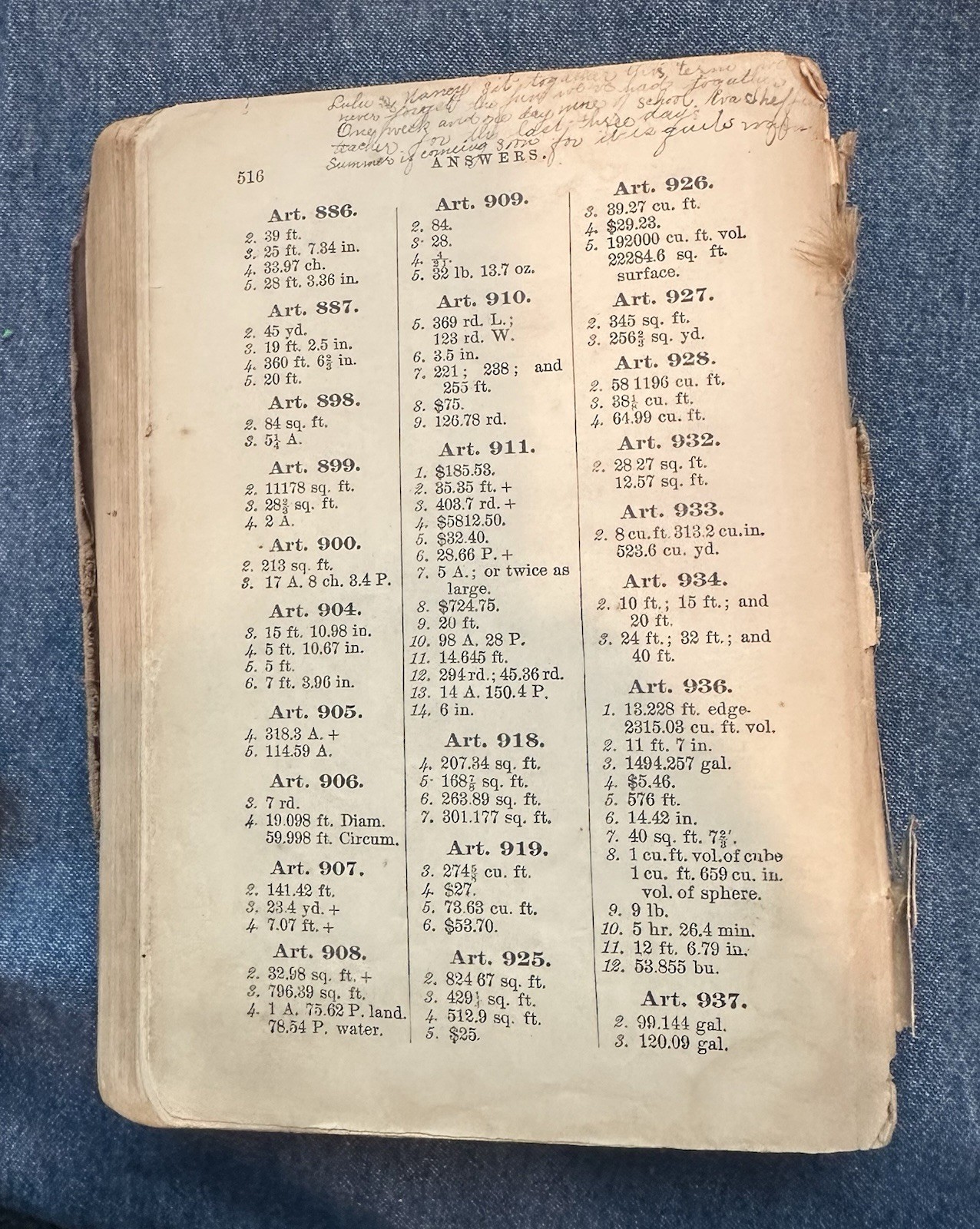1881 Robinson’s Shorter Course: Complete Arithmetic Antique Schoolbook HC