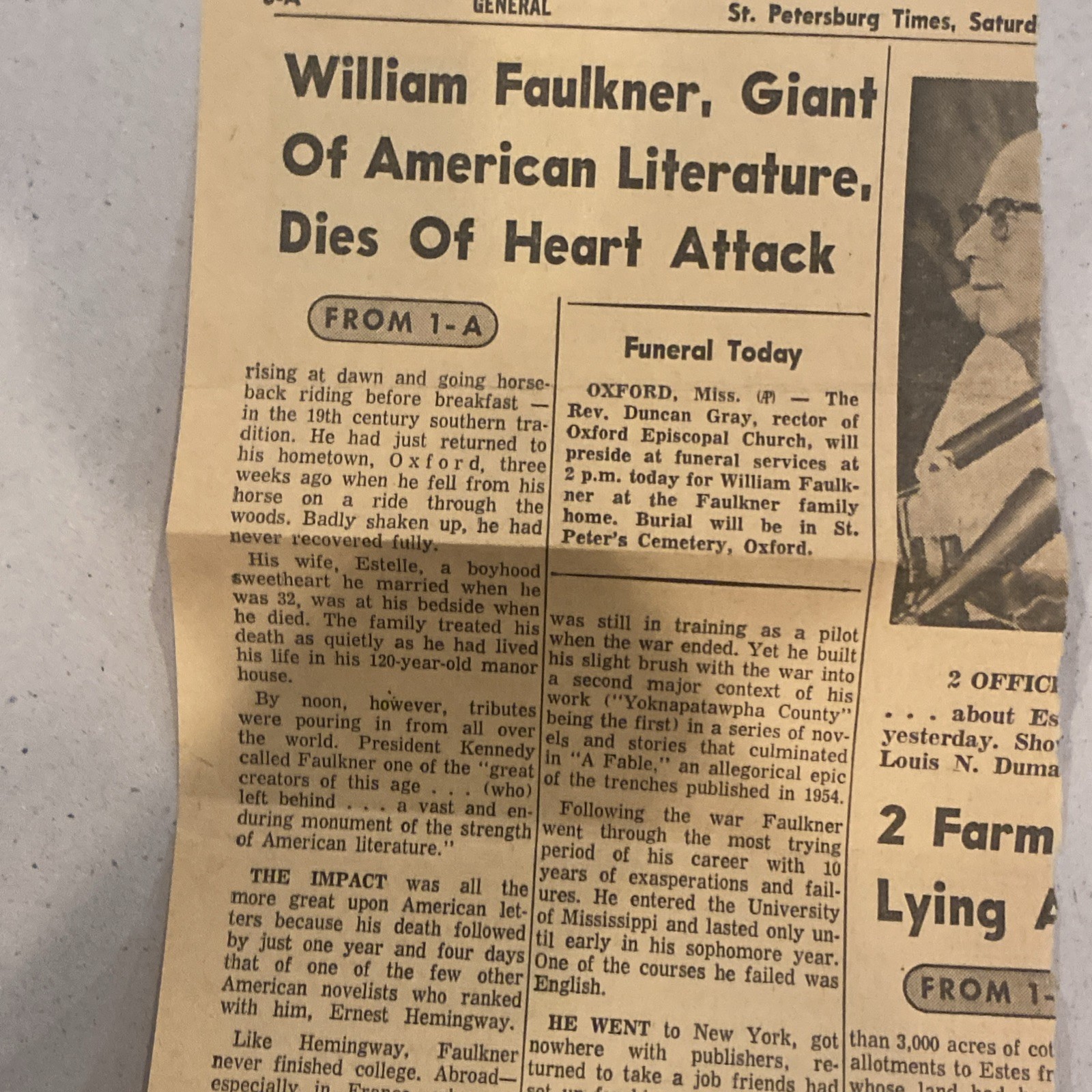 Faulkner’s County Martin Dain 1st Ed: Prof. Robert Strozier Library + Ephemera