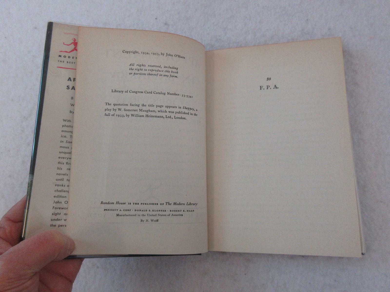 John O’Hara APPOINTMENT IN SAMARRA Modern Library c. 1953 #42