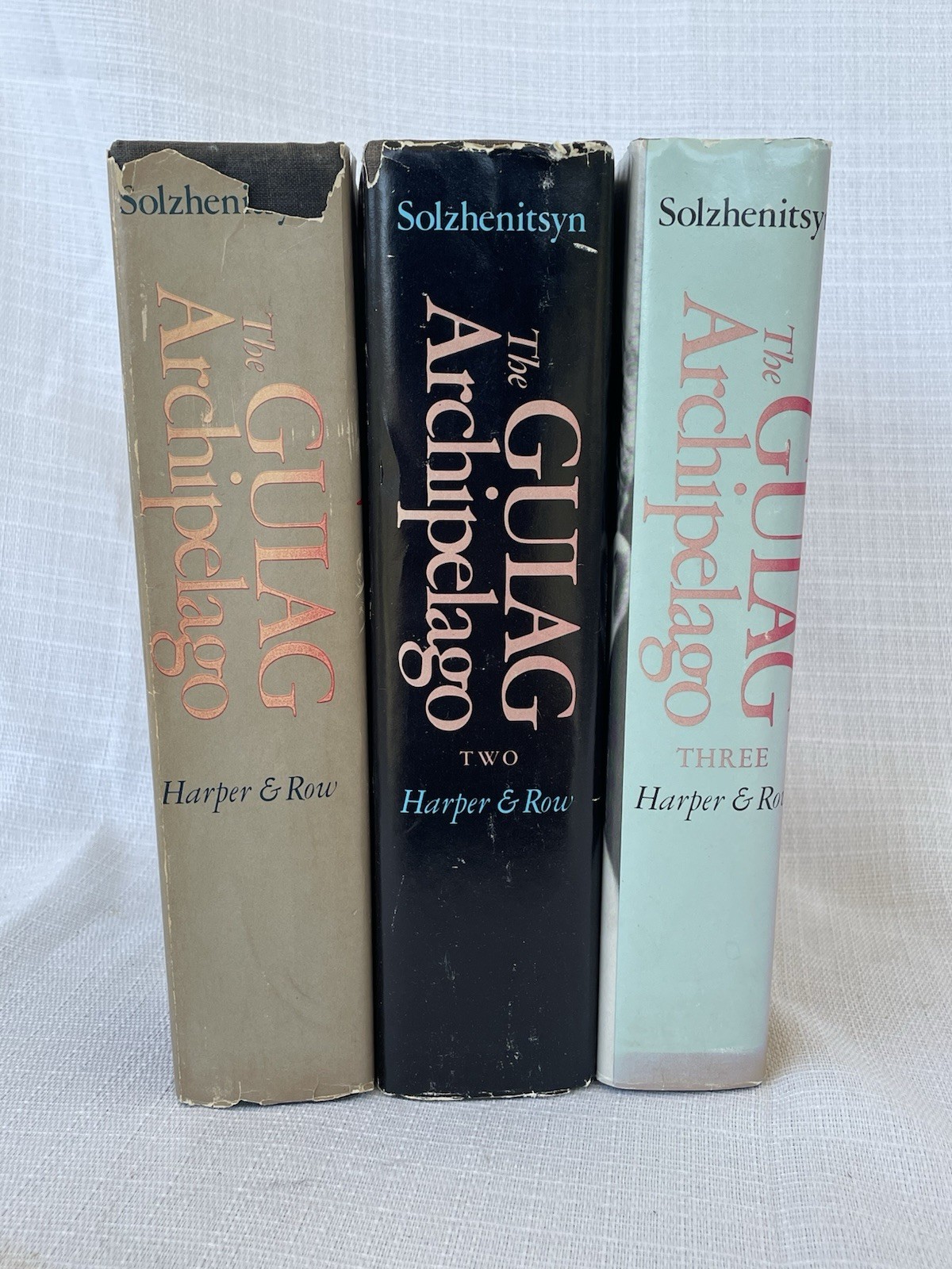The Gulag Archipelago 1-3 Set Solzhenitsyn Harper Row Hardcover VOL 2 & 3 1st ED