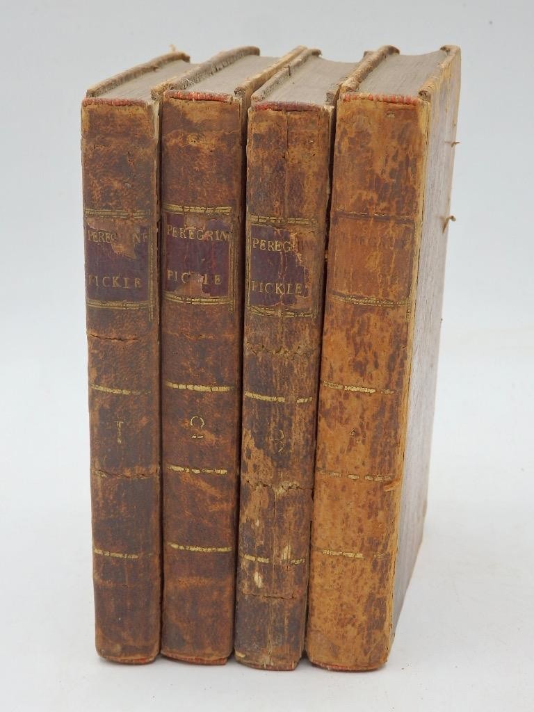 1790s ADVENTURES of PEREGRINE PICKLE by Dr. Smollett 4 Vols. Leather – Cooke’s