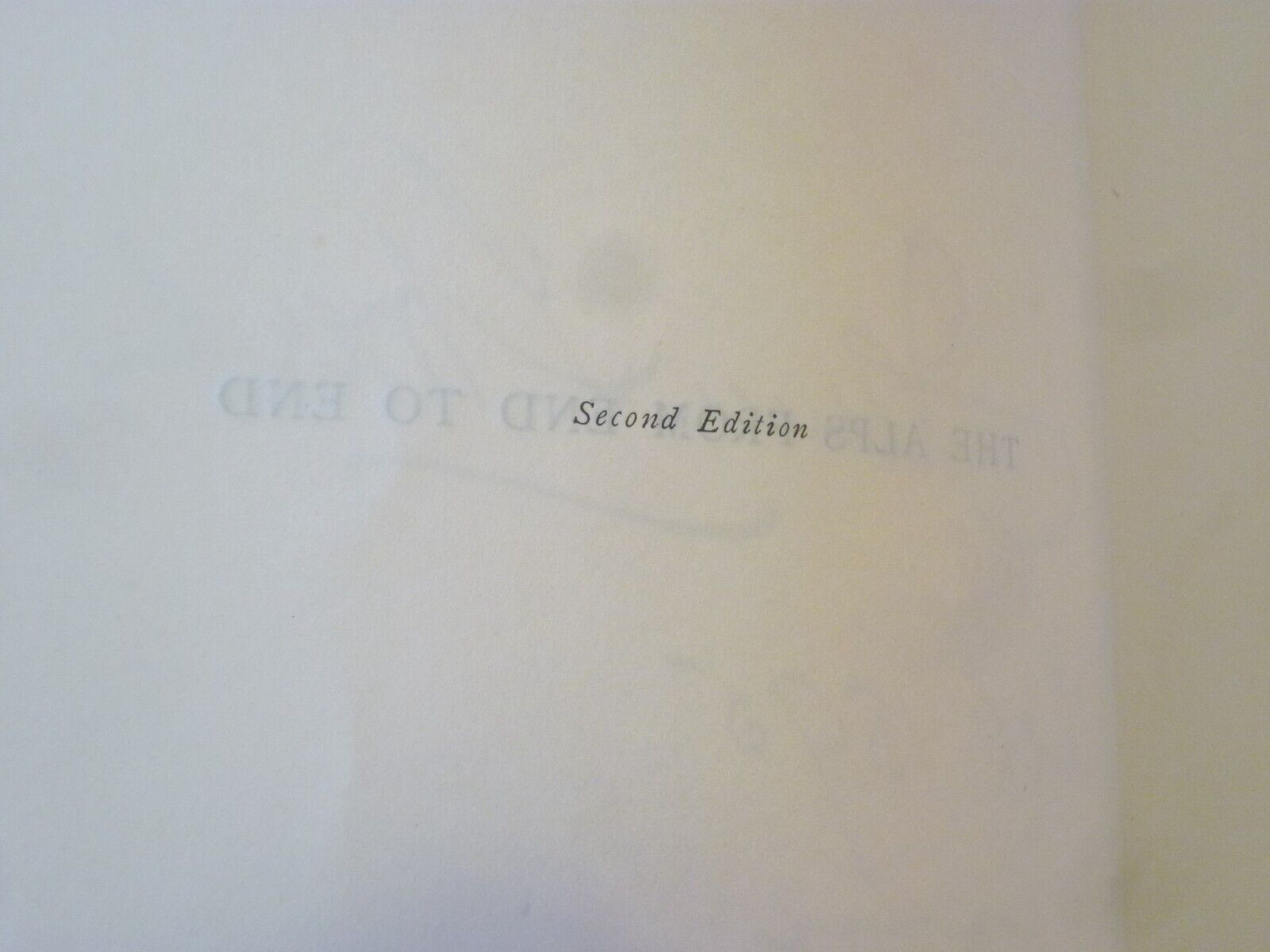 Martin Conway. The Alps from End to End. 2nd edition 1895. VG