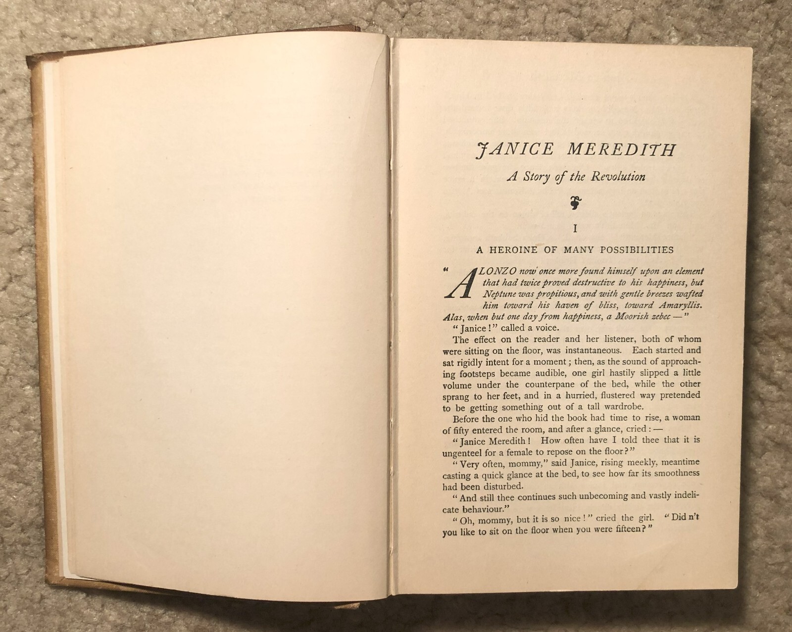 Janice Meredith By Paul Leicester Ford – 1899 Dodd Mead New York / Burr Printing