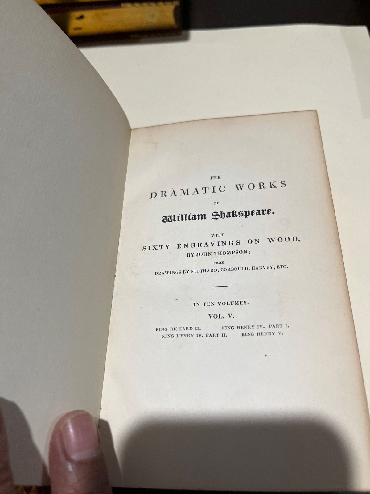 1826 William Shakespeare dramatic work 10-vol set chiswick press