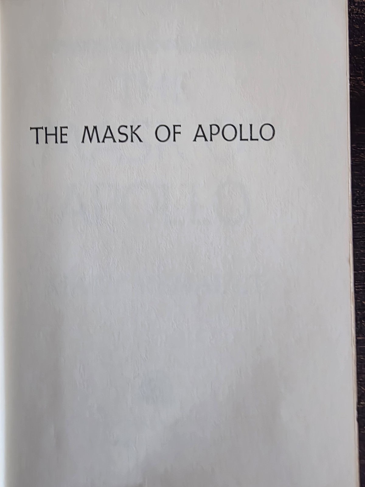 The Mask Of Apollo By Mary Renault Hardcover 1966 No DJ