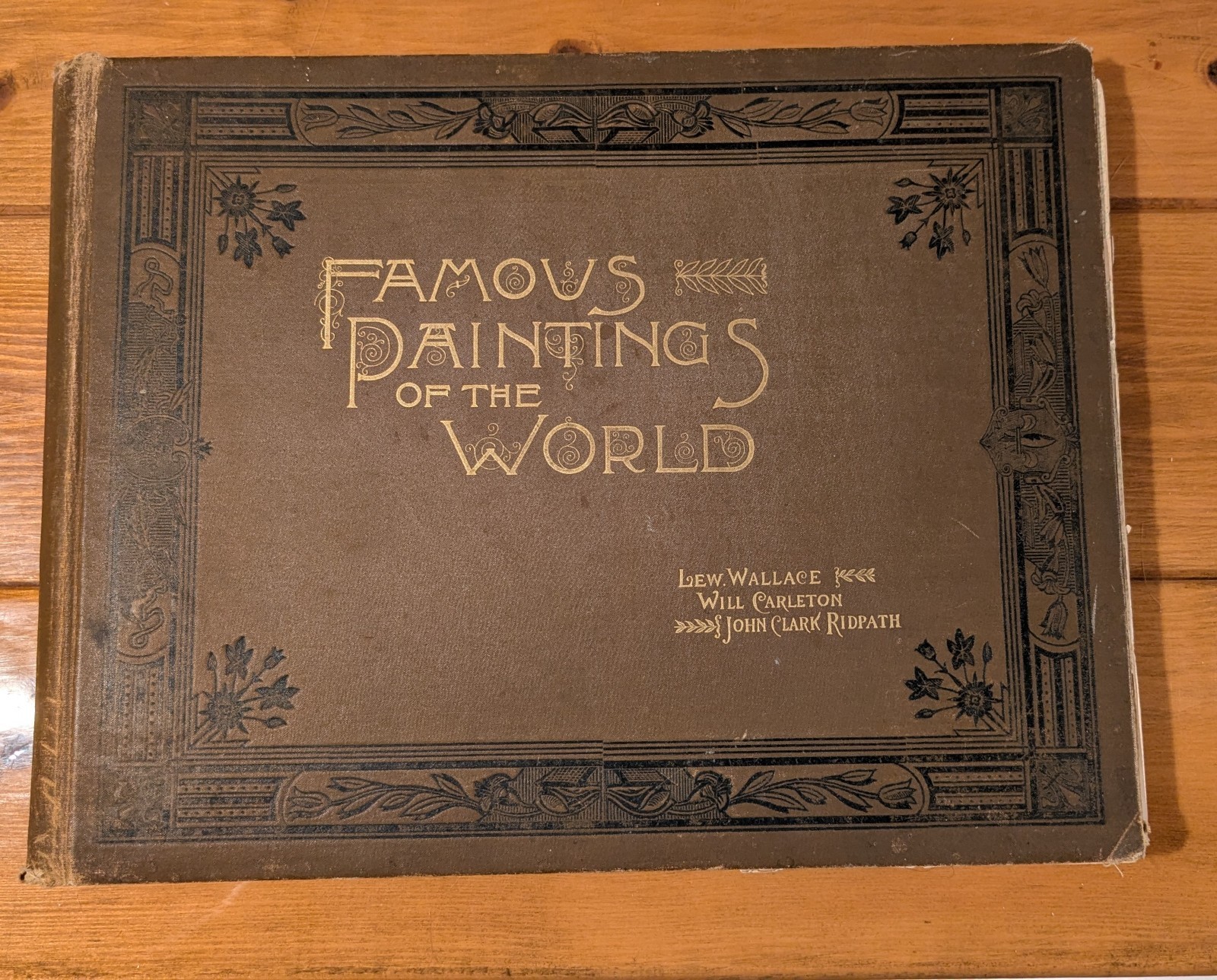FAMOUS PAINTINGS OF THE WORLD (1894 Lew Wallace) Antique Art Breaker Book