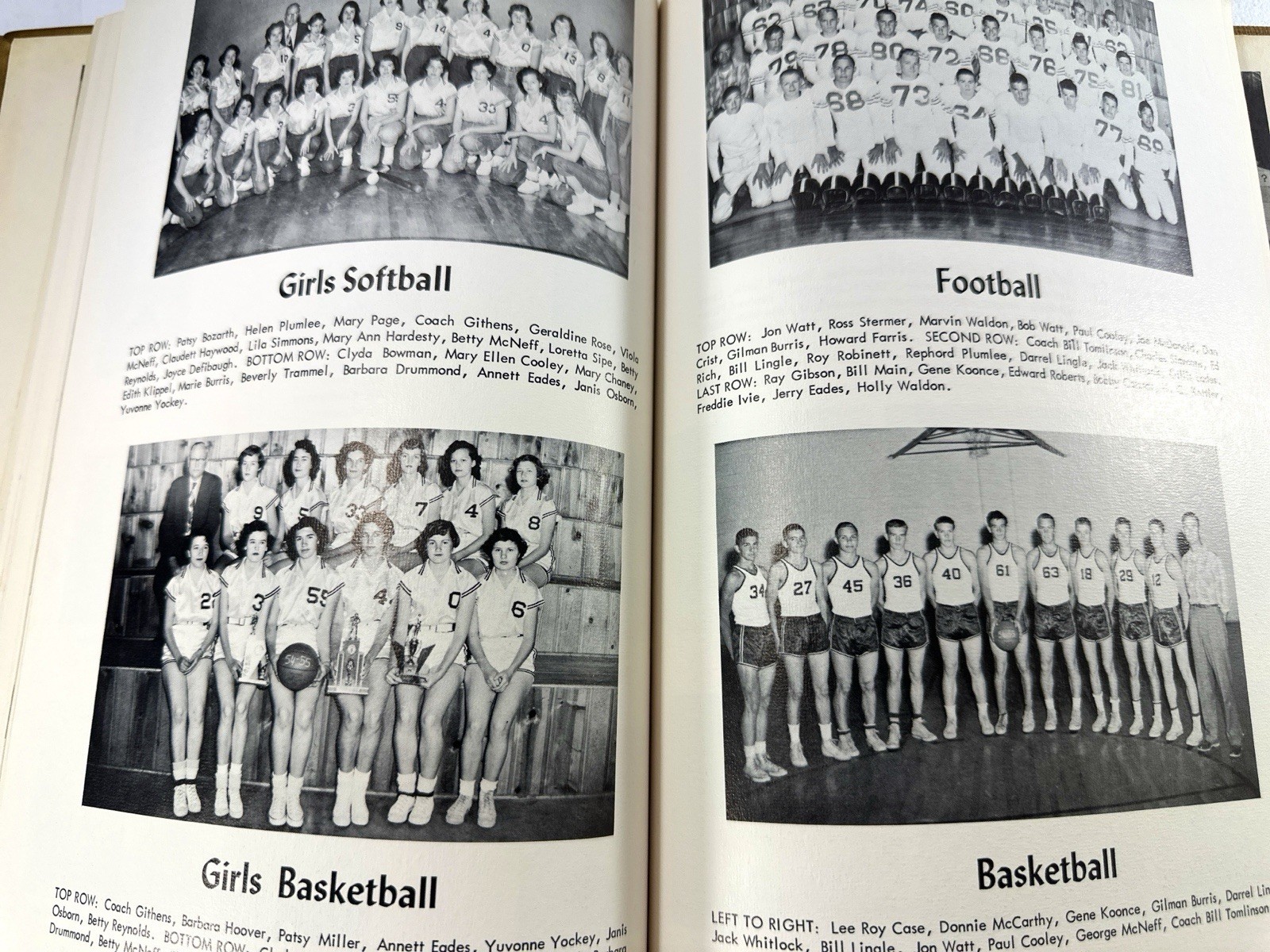 1955 Tiger Tales Tuttle High School Tuttle Oklahoma OK Yearbook Hardcover