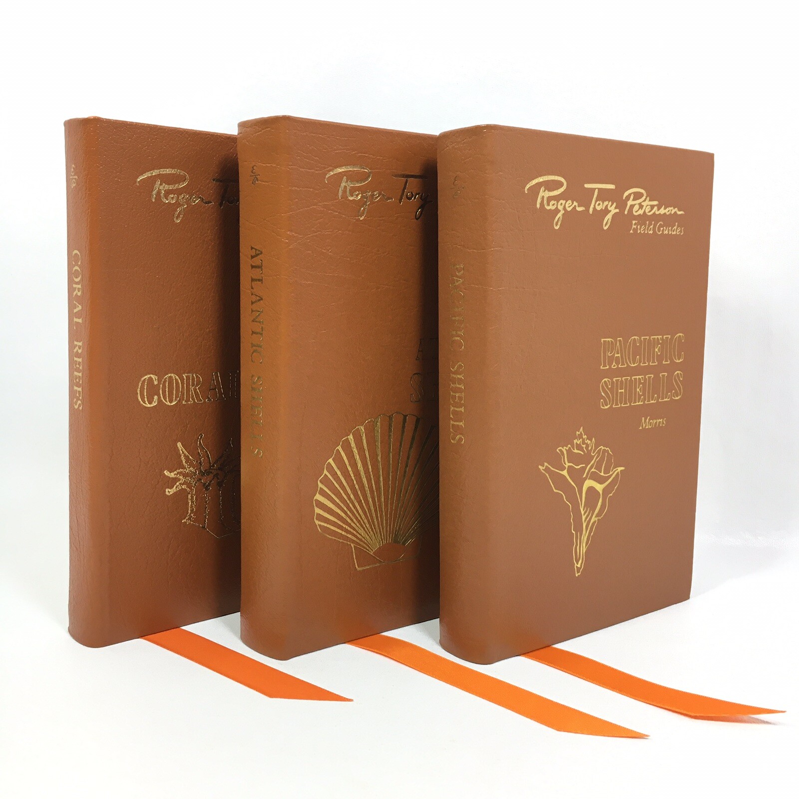 3 Easton Press Roger Peterson Field Guides CORAL REEFS ATLANTIC & PACIFIC SHELLS