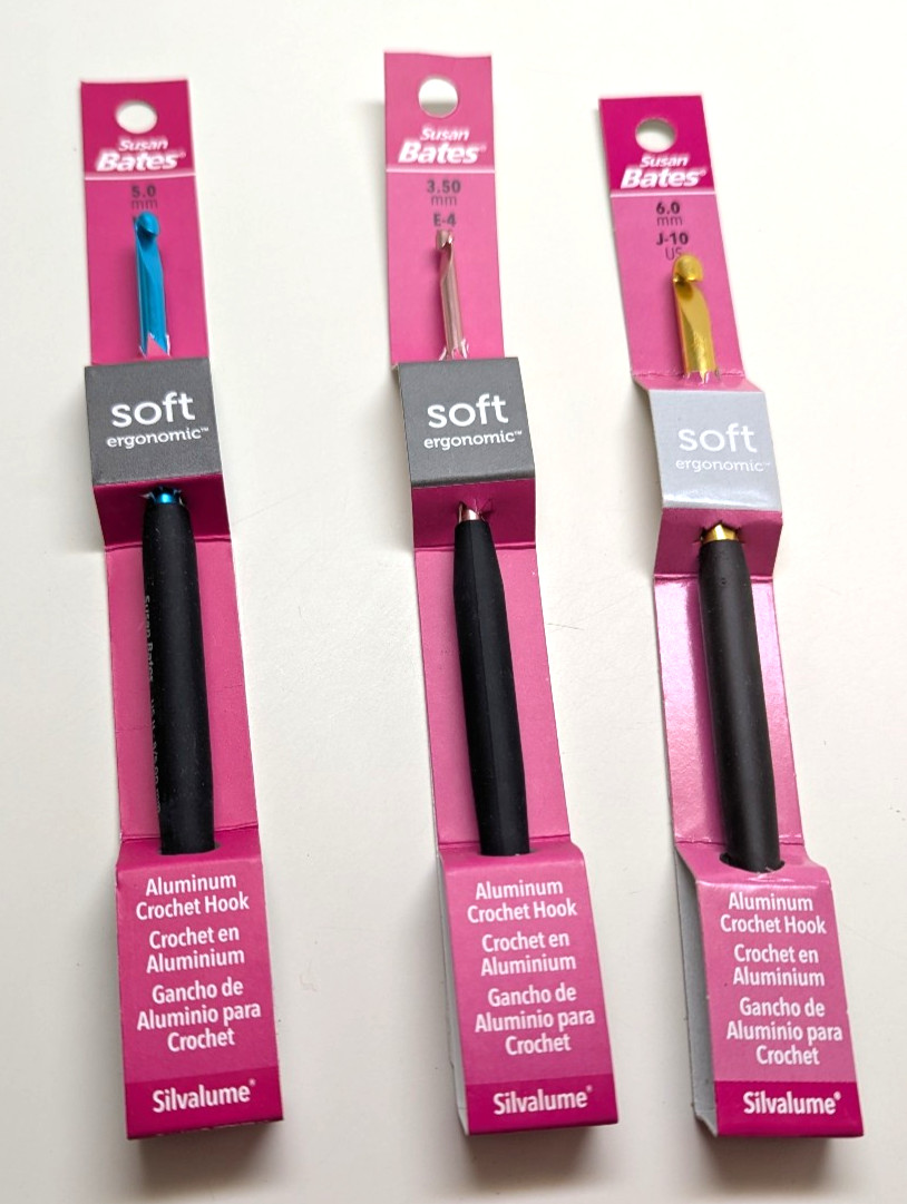 Susan Bates Silvaume Soft Crochet Hook I-9 / 5.5 MM New in Package DS