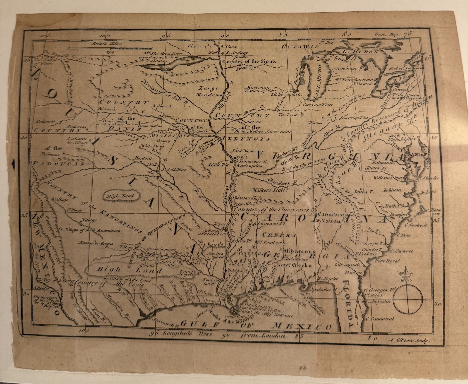 1763 Seven Years War Treaty Map – Complete June Gentleman’s Magazine John Gibson
