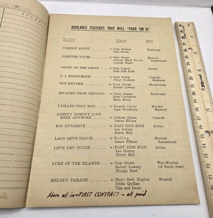 1946 Philippines Monogram’s Film Exchange Inc., 15th Anniversary.Used.