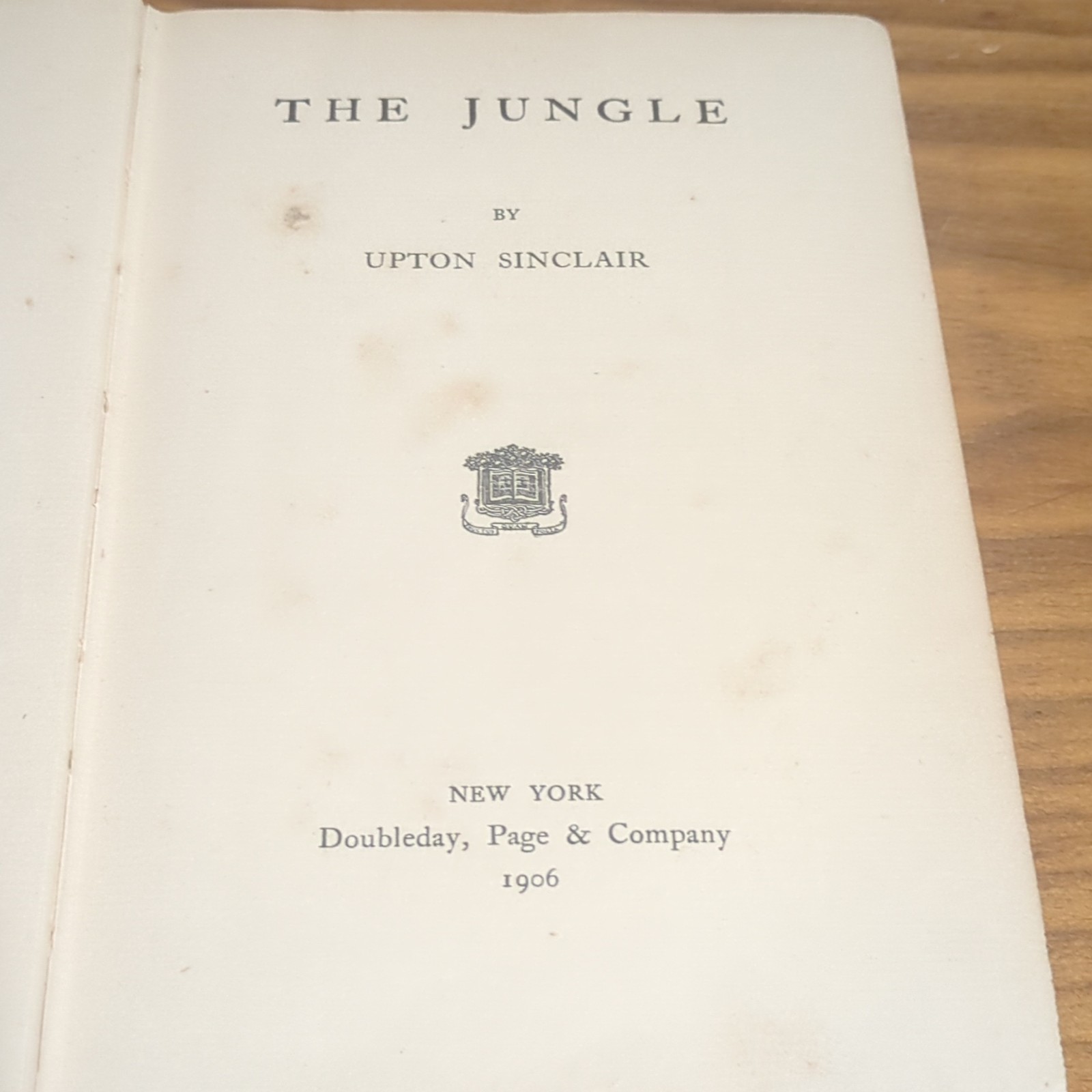 Upton Sinclair The Jungle Hardcover Doubleday, Page & Company New York 1906
