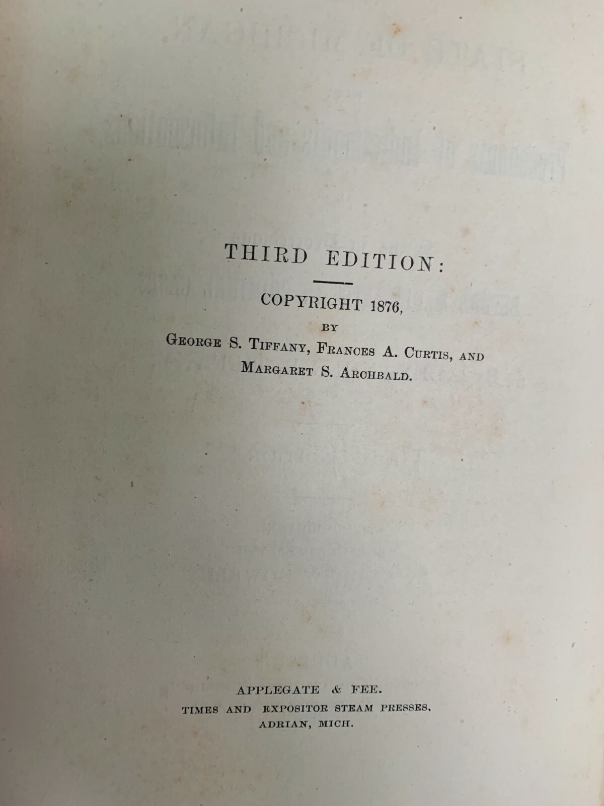 Treatise Criminal Law State of Michigan 1876 TIFFANY Large Legal Leather Antique