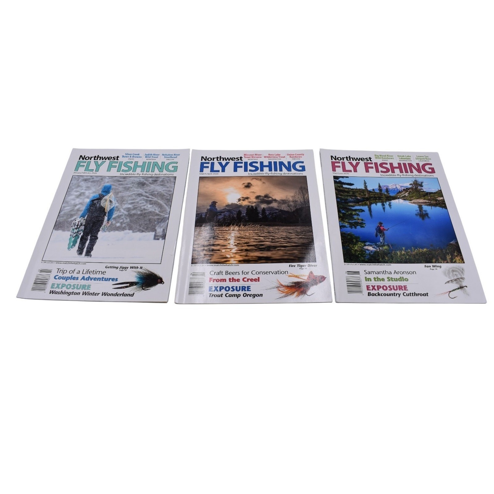Lot of 3 2020 Northwest Fly Fishing Magazines — Jan/Feb Mar/April May/June 2020