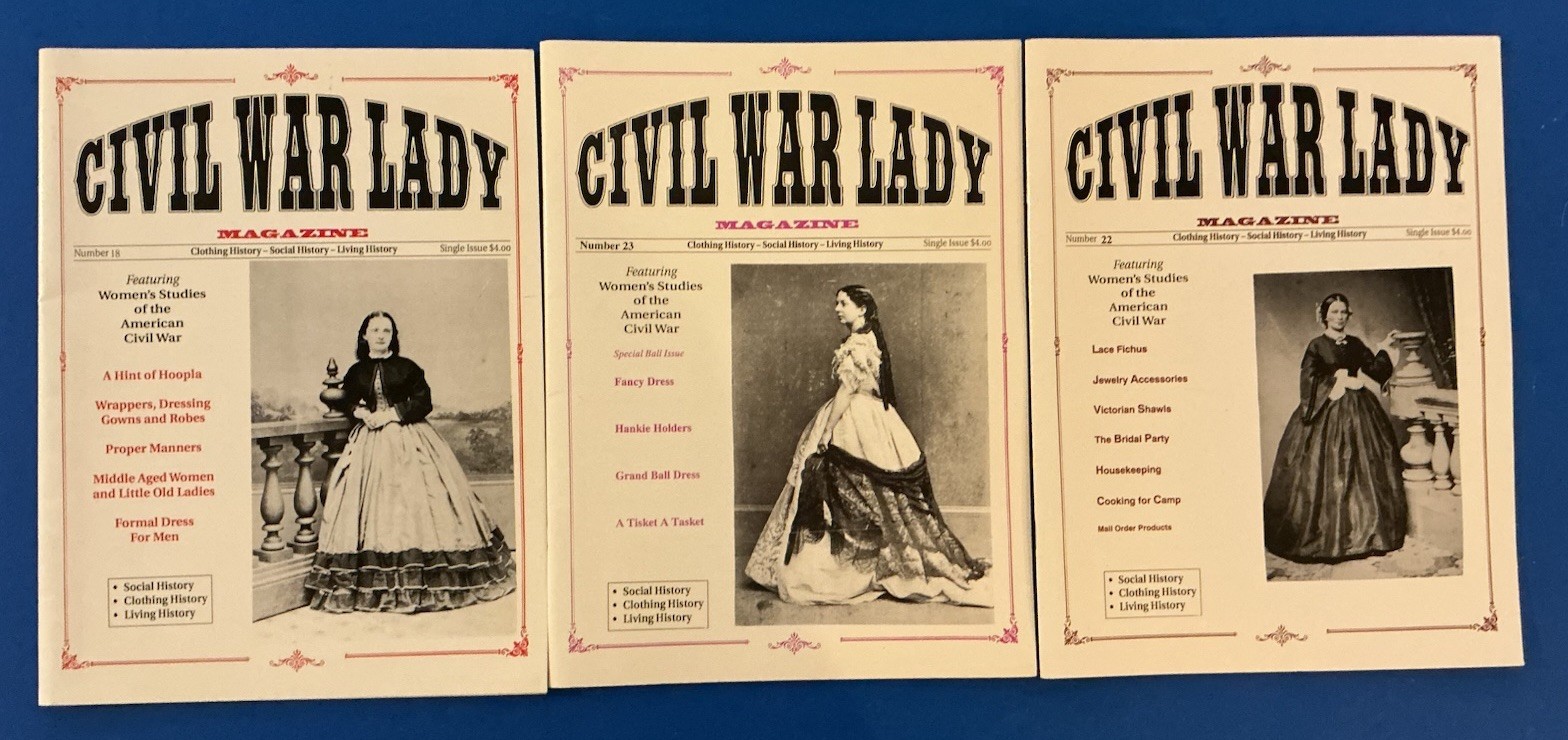 Lot Of 3 Civil War Lady Magazines, No. 18, 22, 23, Clothing, Social, Living Hist