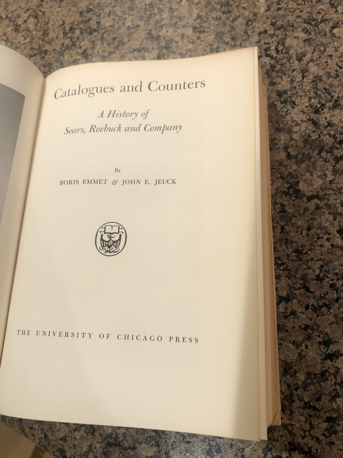 Catalogues And Counters, Boris Emmet and John E Jeuck, The Univer