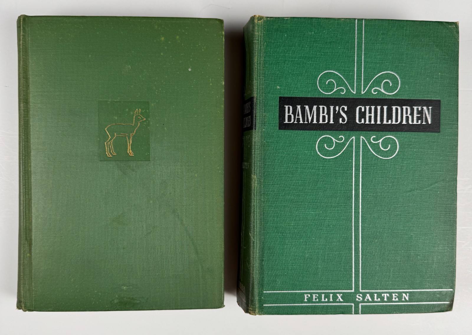 Bambi 2 Book Collector Set Felix Salten Vintage Hardcover Classic Disney