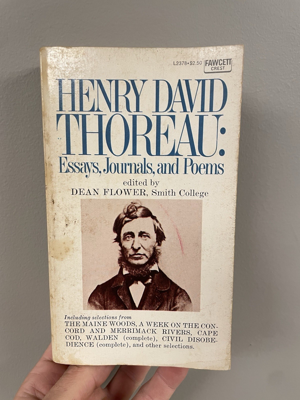 Henry David Thoreau: Essays, Journals and Poems (1975 1st Crest pb – #L2378, G+)