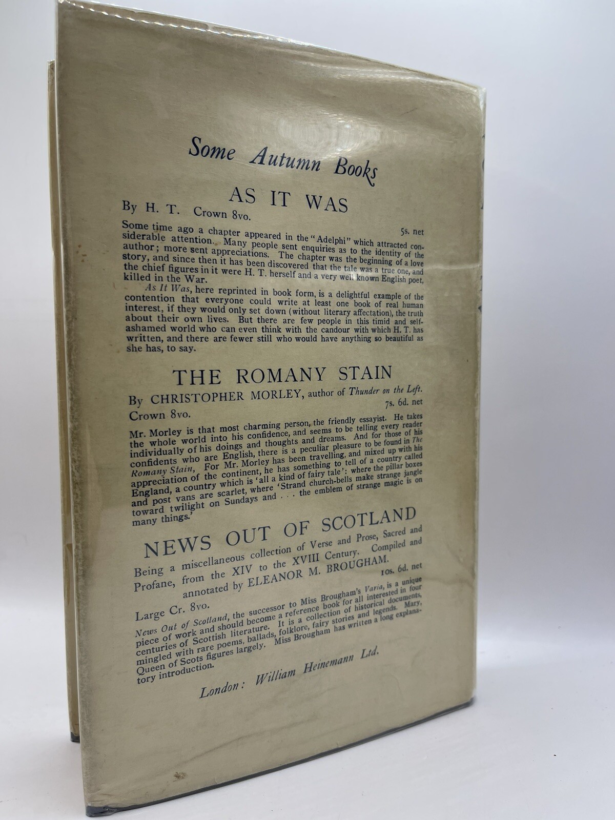 Tomlinson, H.M. – GIFTS OF FORTUNE – First Edition