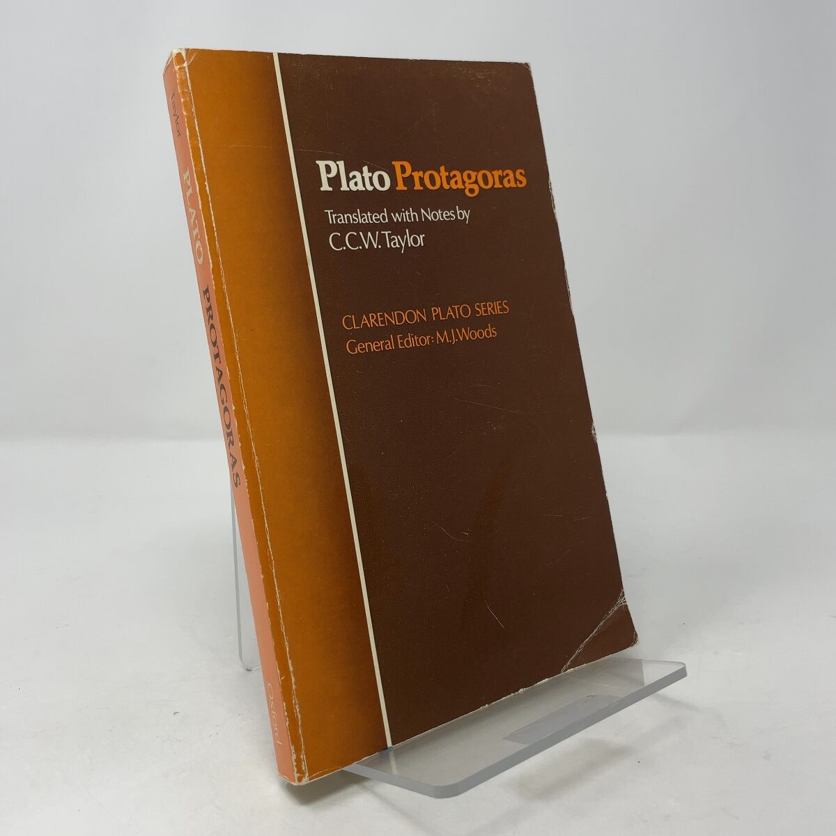 Protagoras (Clarendon Plato Series) by Plato; C. C. W. Taylor [translator] PB Fi