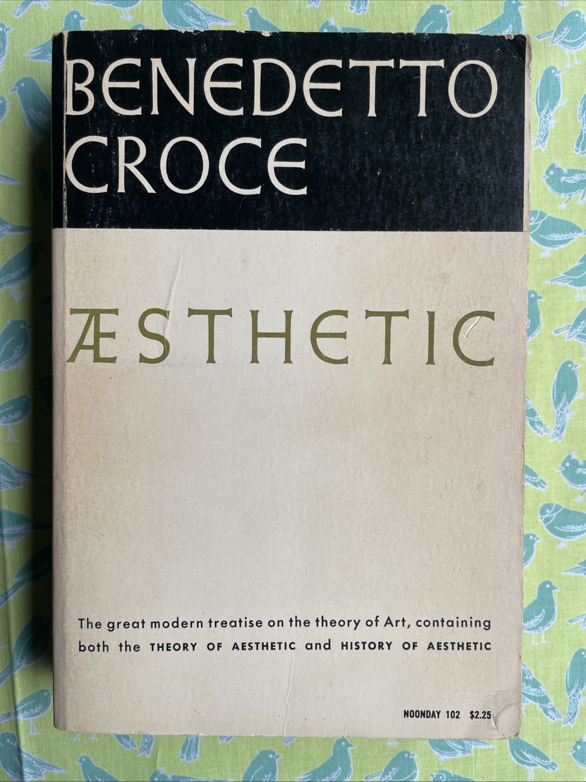 Aesthetic by Benedetto Croce (1968 Vintage PB Noonday Book – Art History)