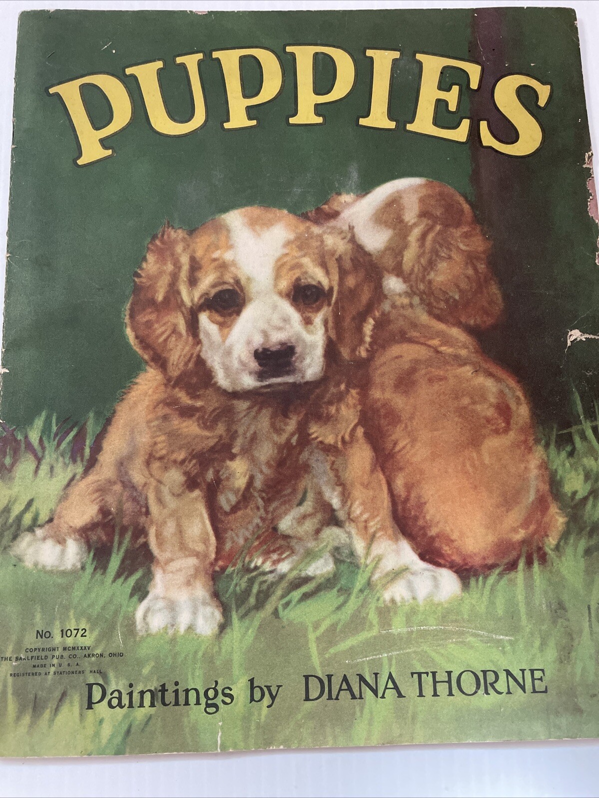 Vintage 1935 Book PUPPIES By Diana Thorne No 1072 USA PB See Pics/116b