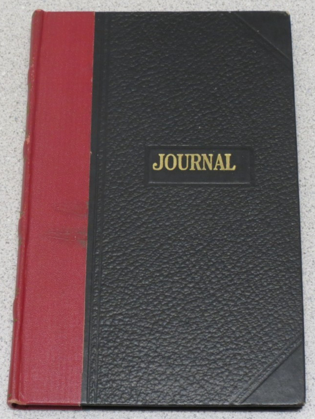 Vernon Journal vintage antique record book decor staging 5 x 8″