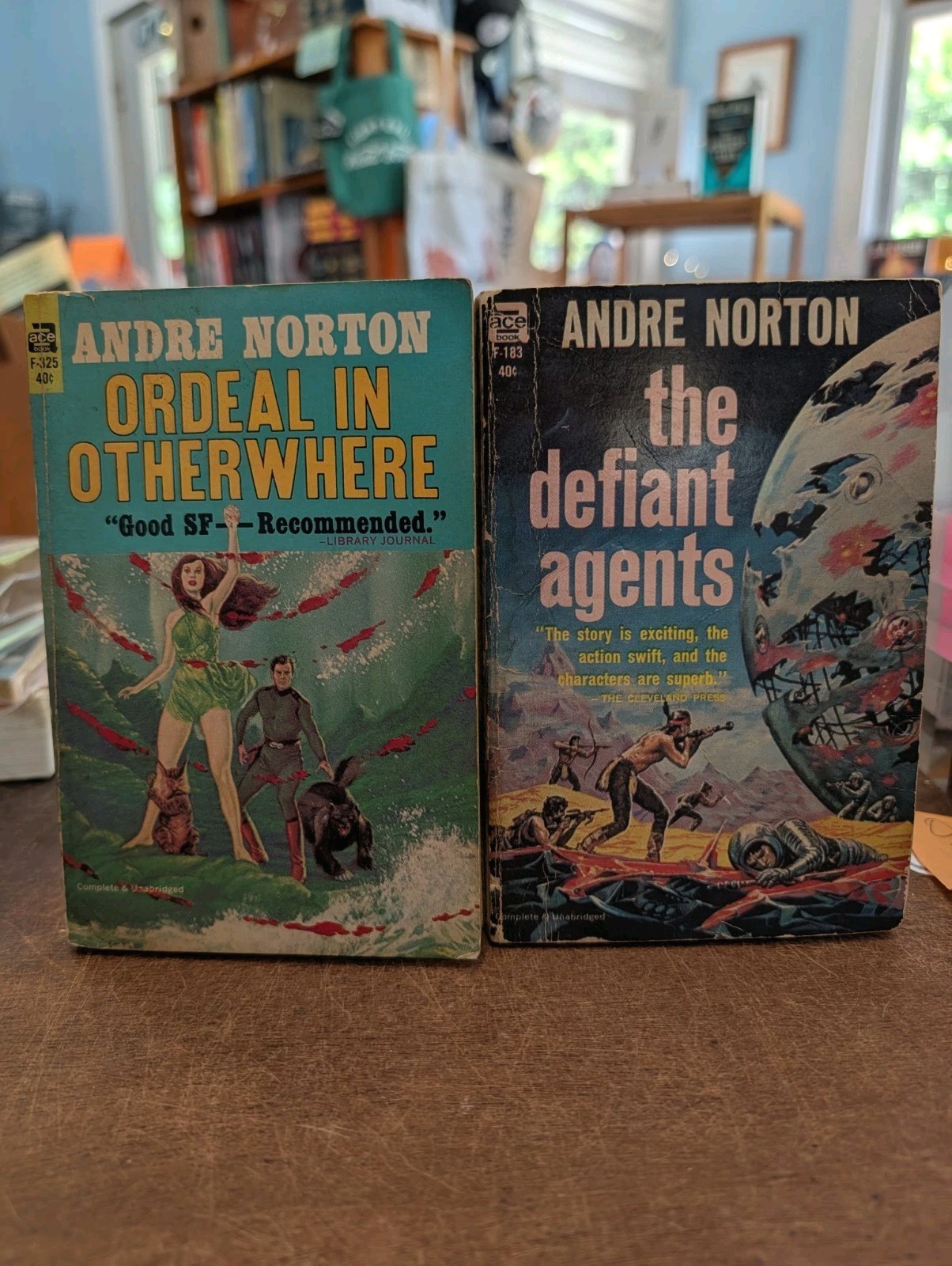 Andre Norton SIGNED Lot Defiant Agents Ordeal in Otherwhere Vintage 1st Ace PB
