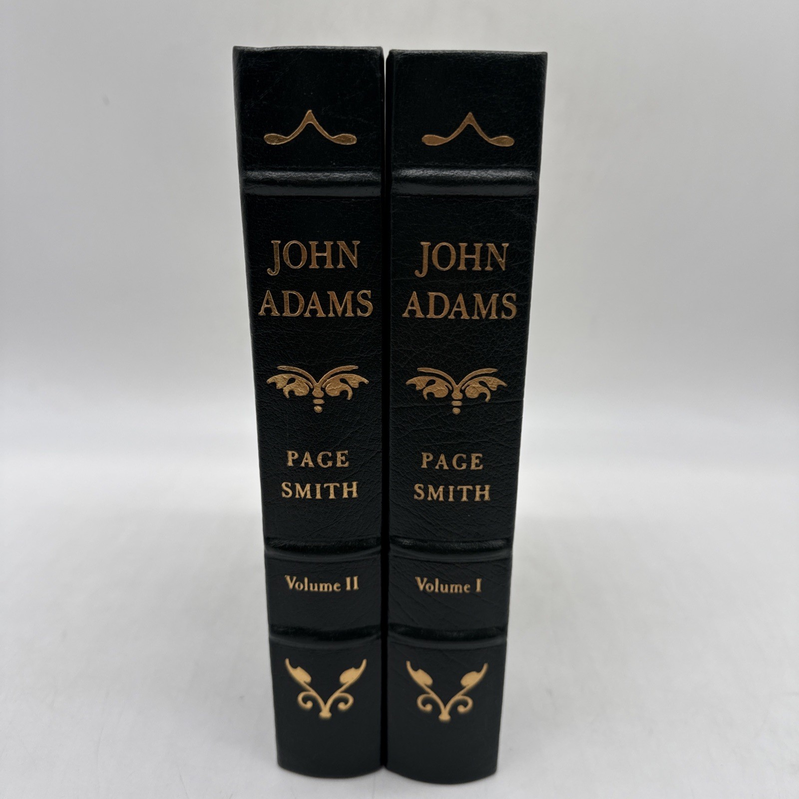 John Adams Easton Press Volumes 1 and 2 Leather Bound Page Smith