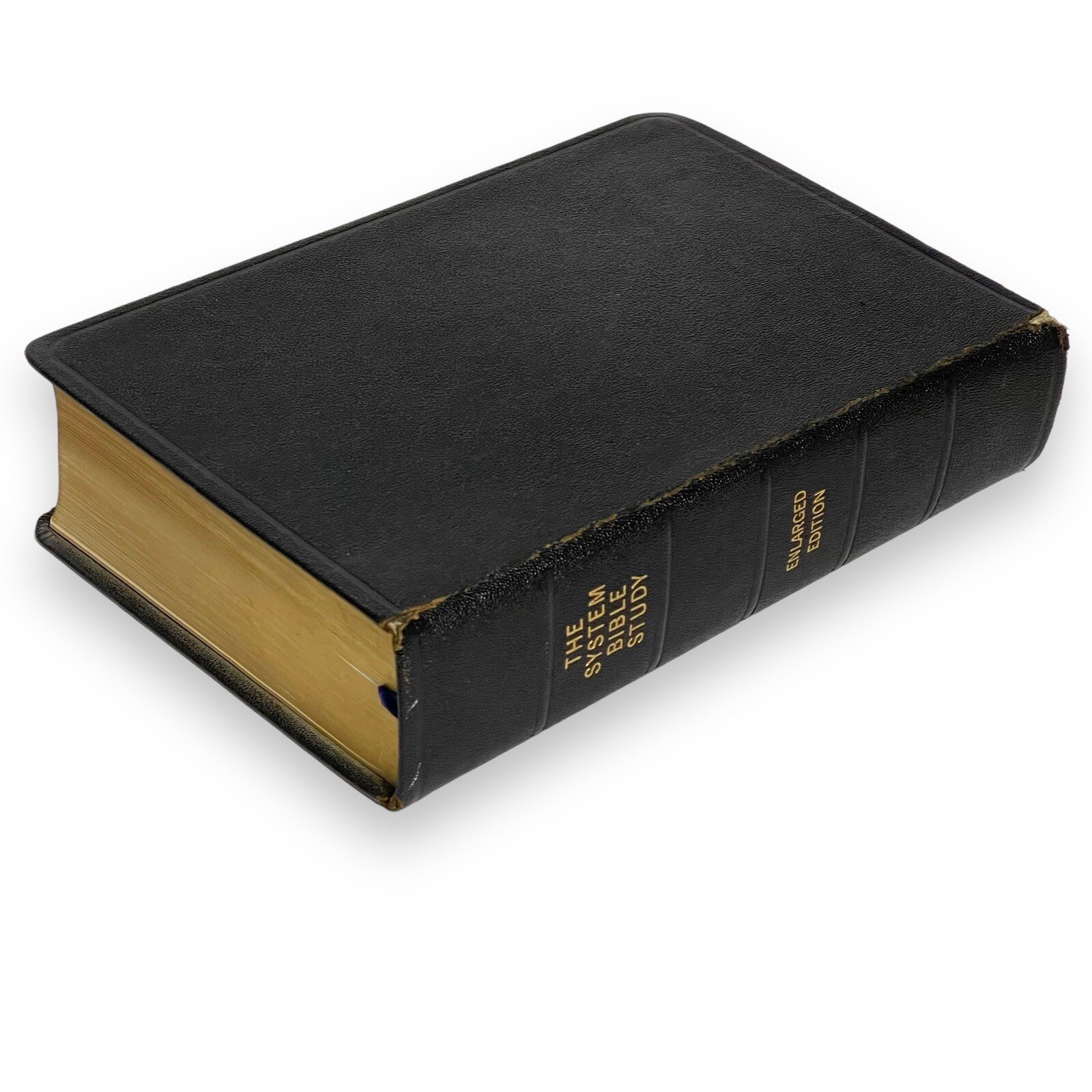 The System Bible Study Enlarged Edition KJV 1968 Morocco Leather w/RARE Insert