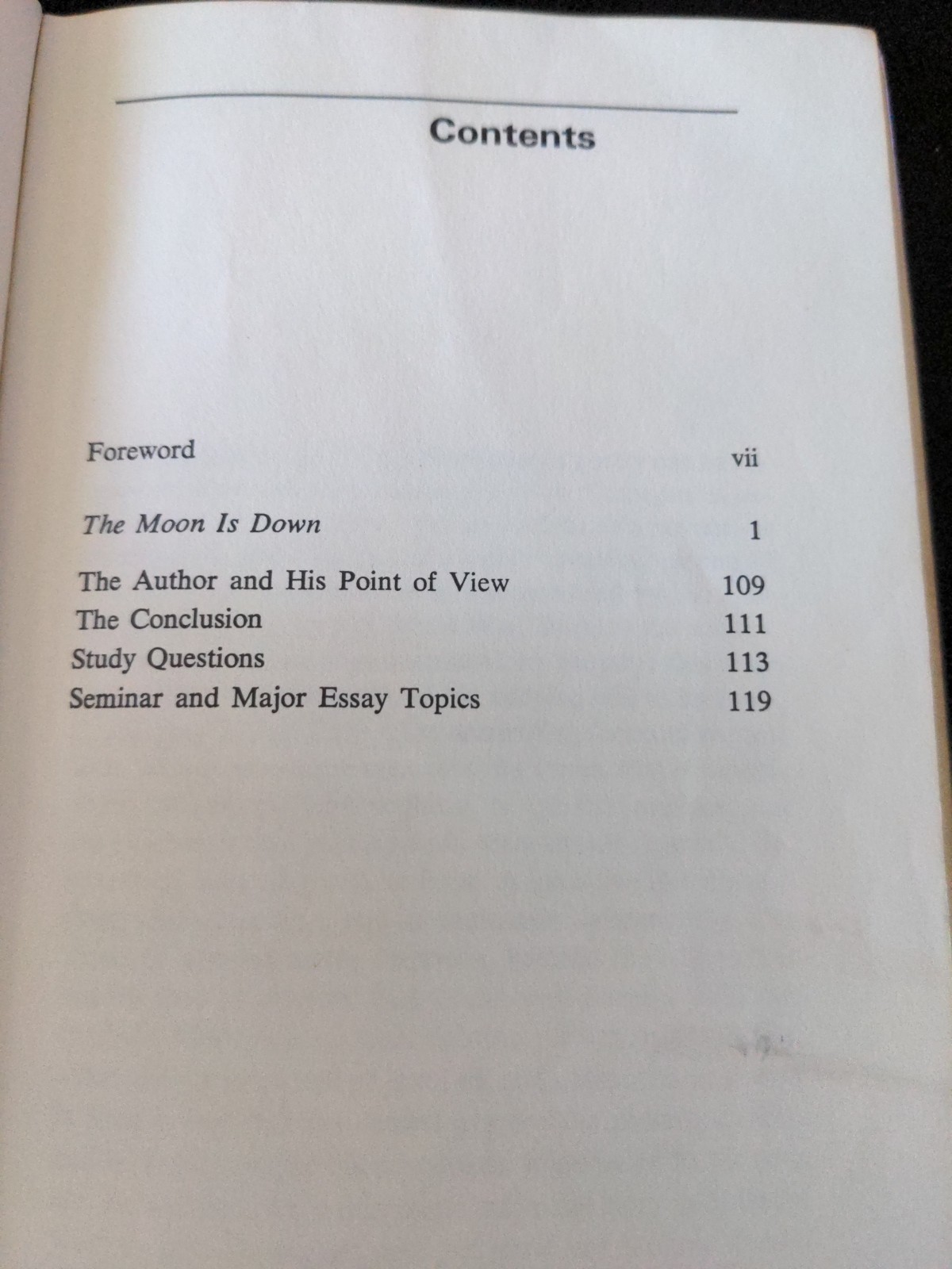 The Moon Is Down by John Steinbeck Study Material by Lawrence Darby 1967 Canada