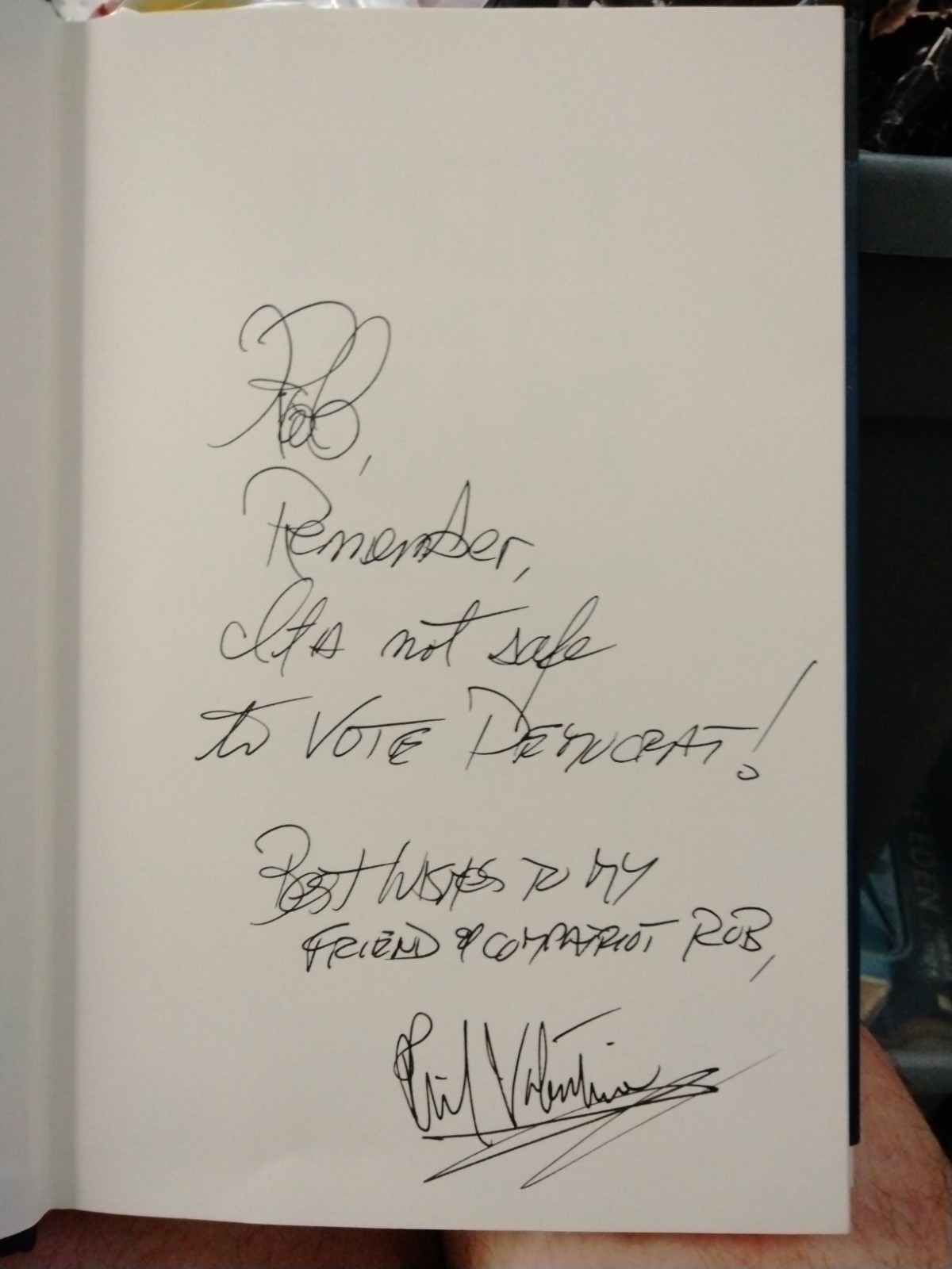 Phil Valentine: Right from the Heart SIGNED First Edition Conservative Political