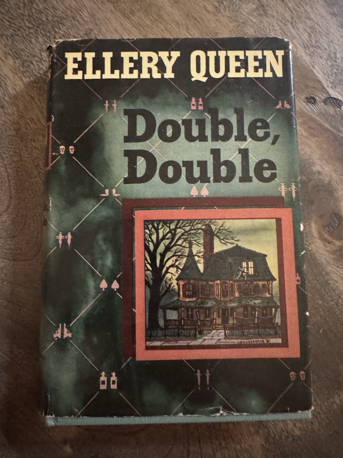 Ellery Queen, DOUBLE, DOUBLE, 1st Ed. 1950 in DJ