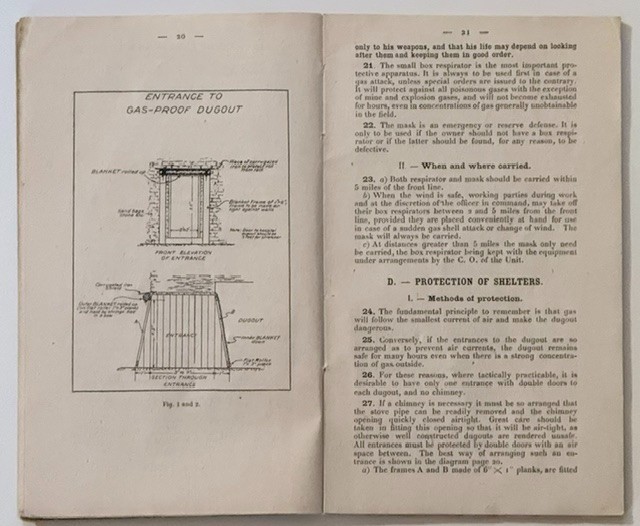 Defensive Measures Against Gas Attacks HQ American Exp Forces France 1917