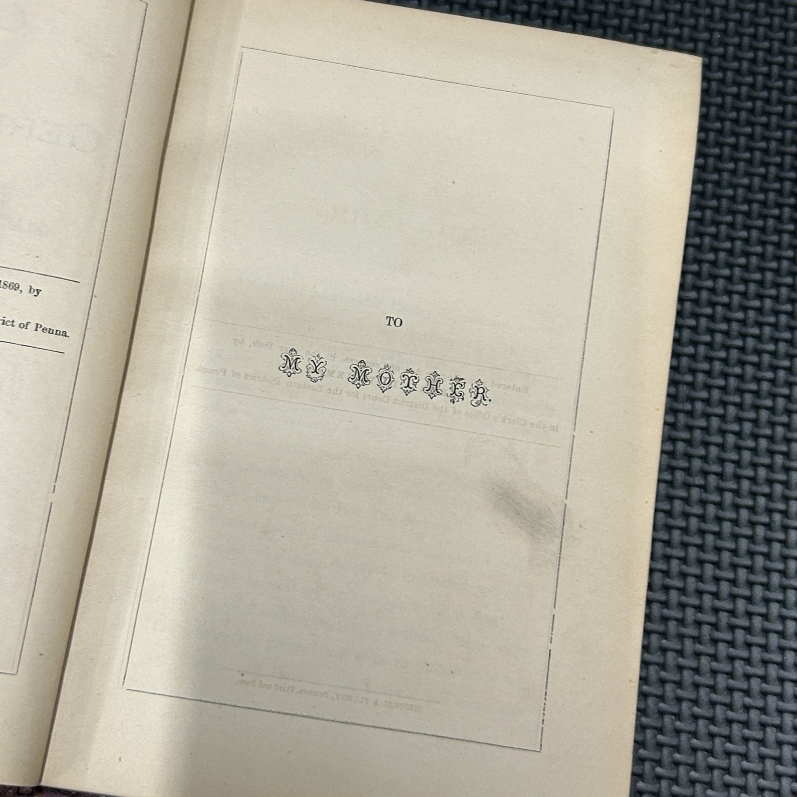 Vintage 1869 Gems of German Lyrics Book Henry D. Wireman Antique Poetry HC