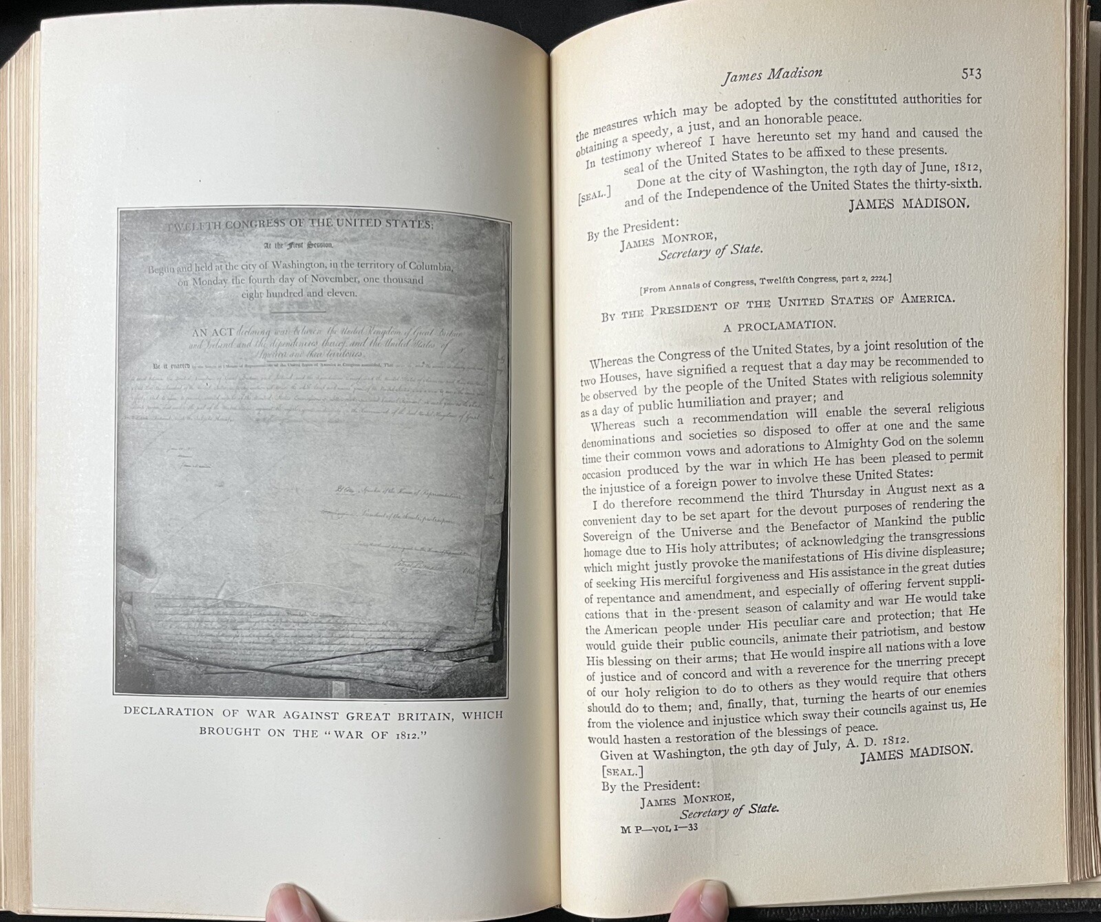 Compilation of the Messages & Papers of the Presidents, v 1—Washington—Madison