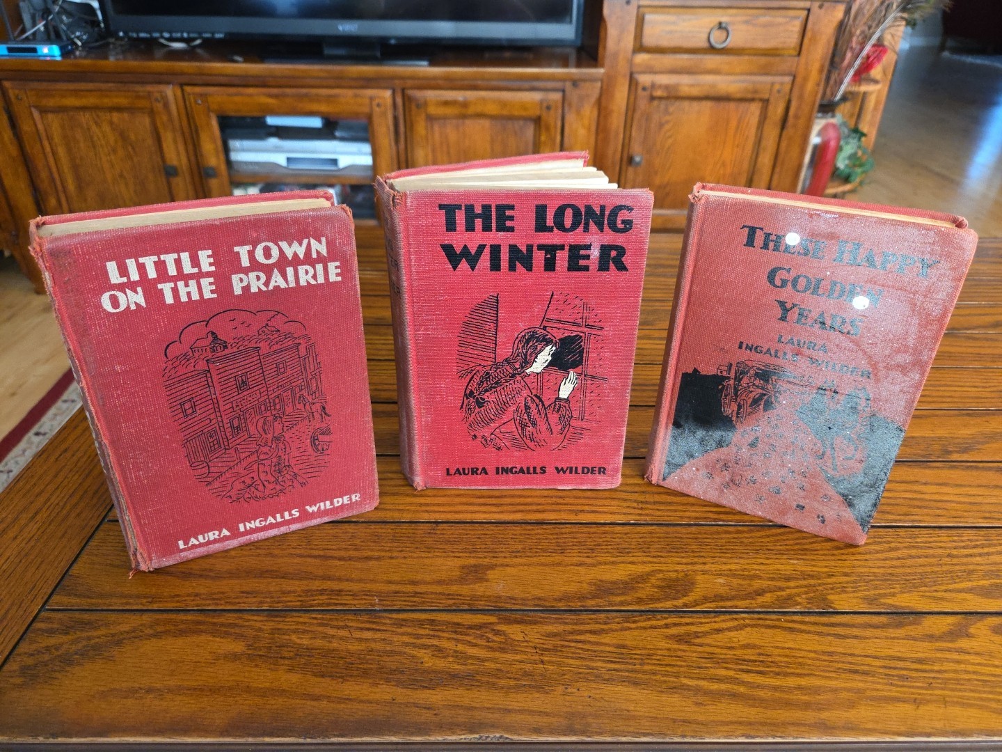 Rare 3 Book Laura Ingalls Wilder HC 1940’s Helen Sewell Illus- 4th, 5th, 7th Eds