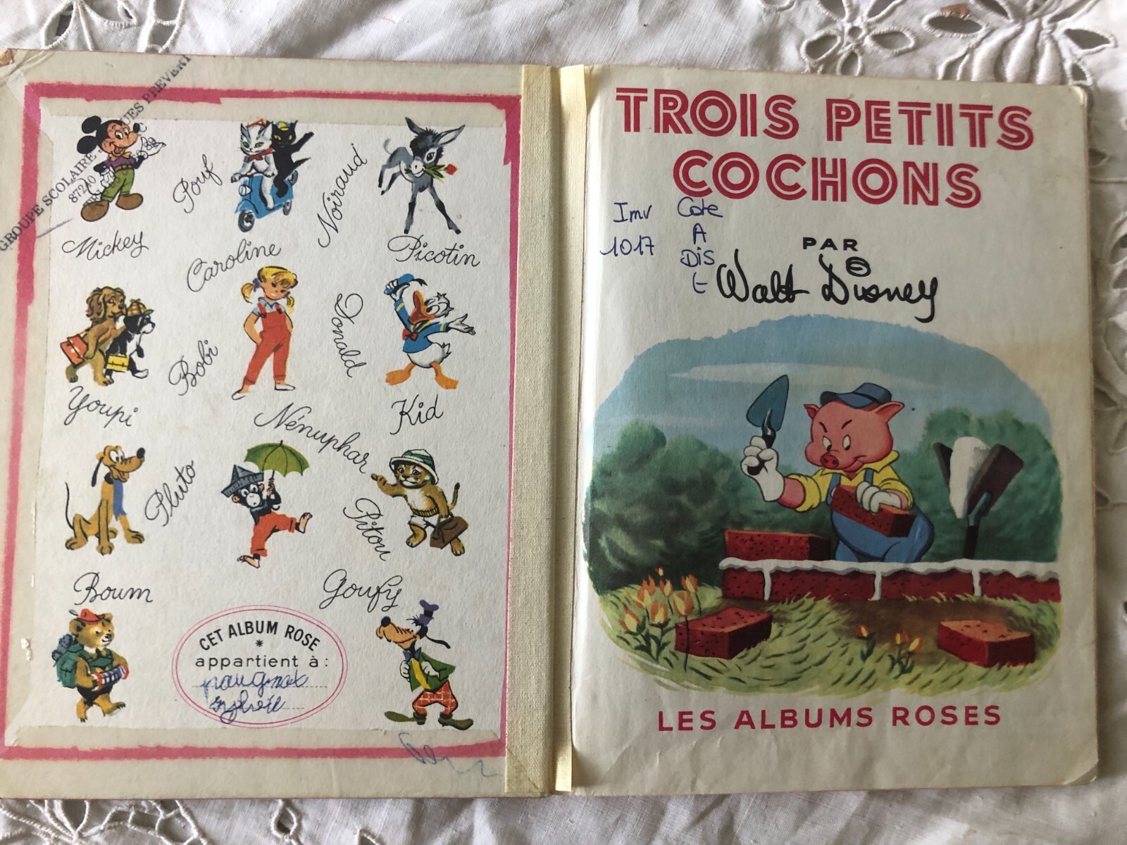 Job Lot 5 Vintage French Children’s Books Disney Barbar Sylvain Sylvette 1950s