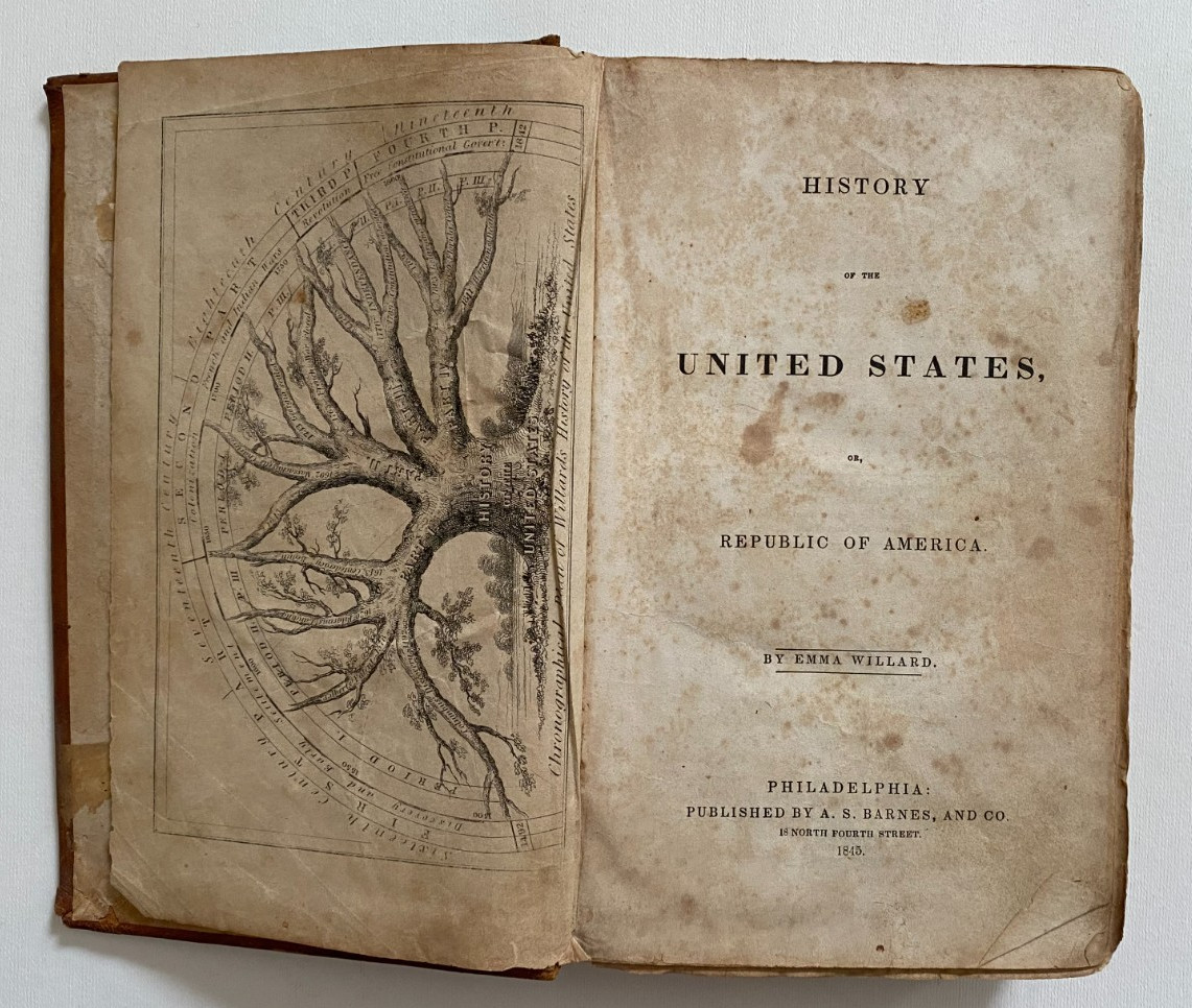 1845 History of the United States or Republic of America by Emma Willard